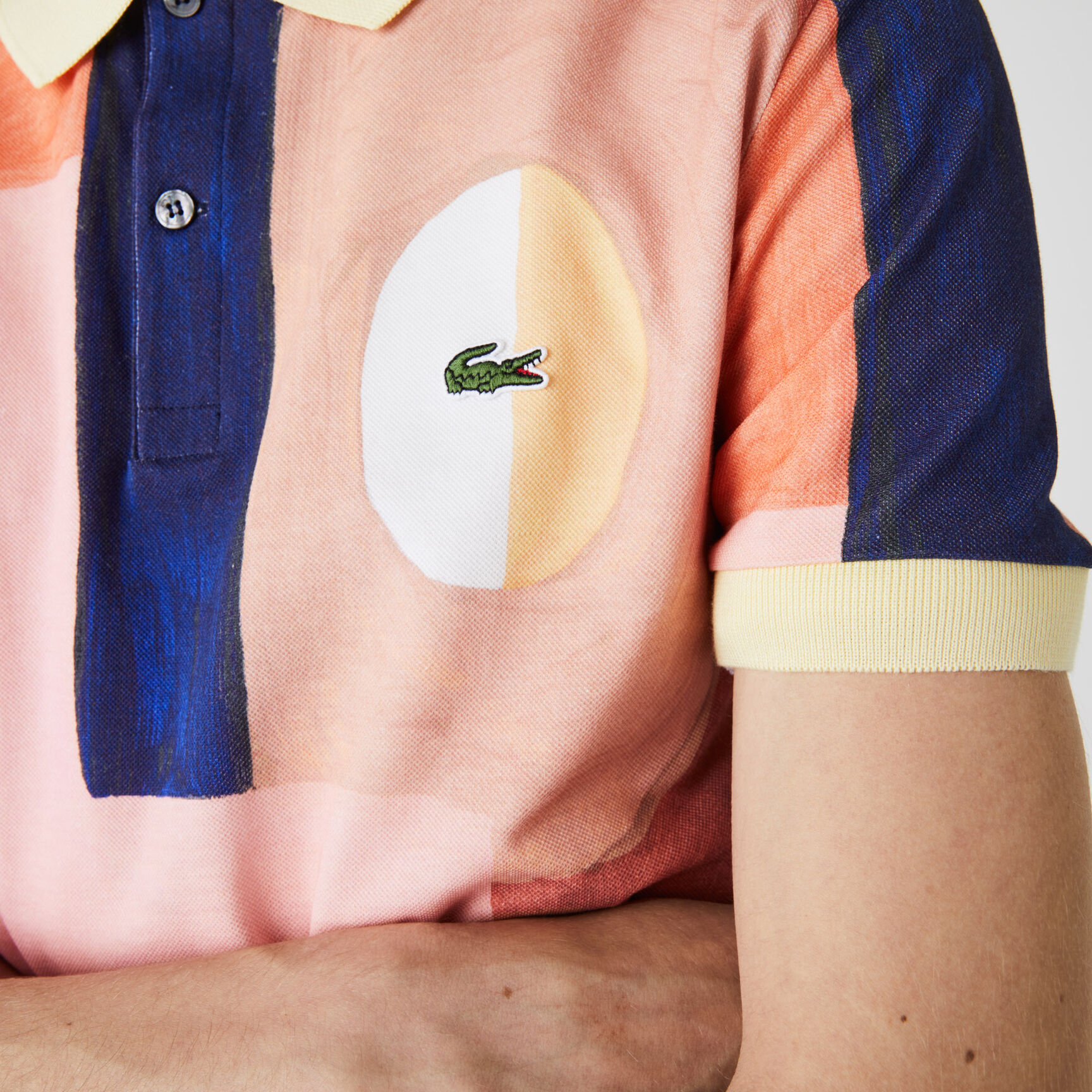 Men’s Lacoste Regular Fit Paint Print Cotton Piqué Polo Men’s Lacoste Regular Fit Paint Print Cotton Piqué Polo