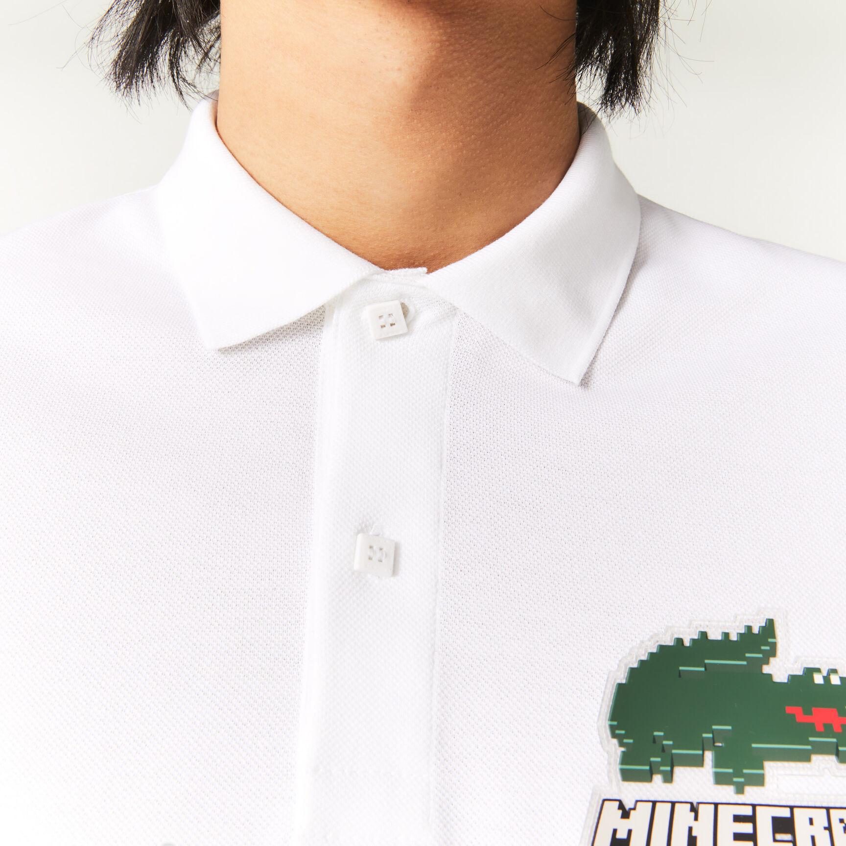 Unisex Lacoste x Minecraft Classic Fit Organic Cotton Polo Shirt