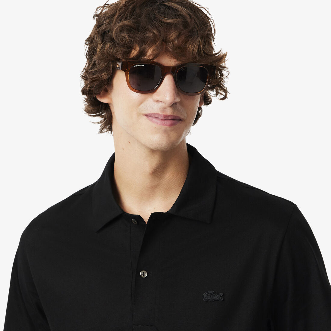 Paris Classic Fit Open Neck Embroidered Polo Shirt Paris Classic Fit Open Neck Embroidered Polo Shirt