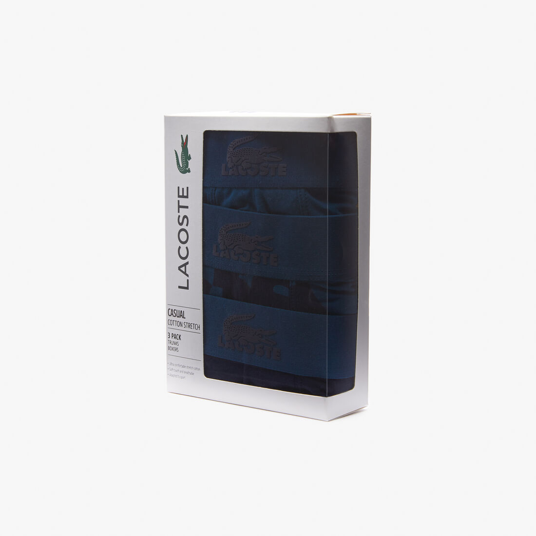 سروال داخلي للرجال من القطن المرن مع شعار التمساح عبوة 3 قطع سروال داخلي للرجال من القطن المرن مع شعار التمساح عبوة 3 قطع