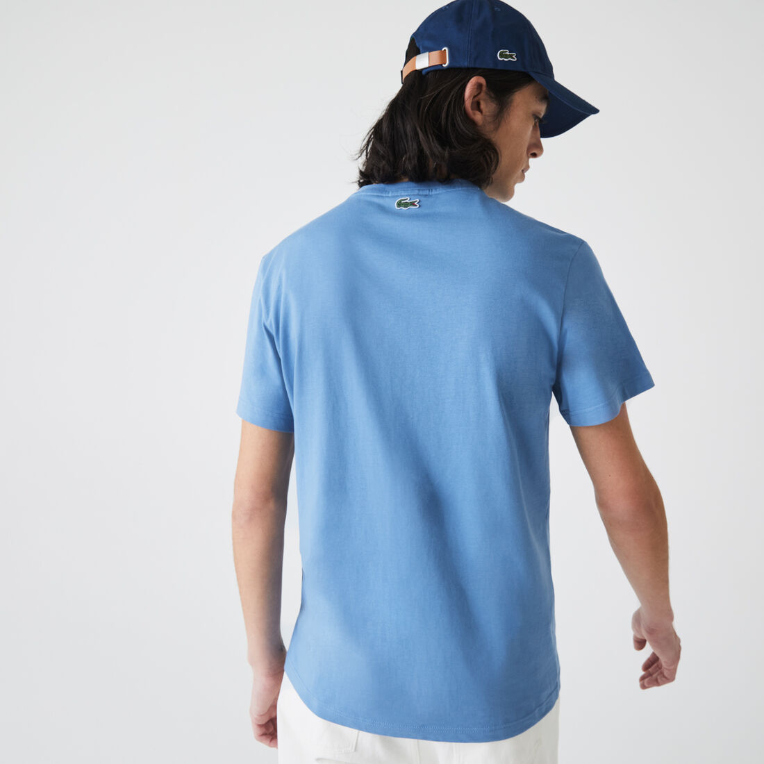 Men's Crew Neck Crocodile Embroidery Cotton T-shirt Men's Crew Neck Crocodile Embroidery Cotton T-shirt