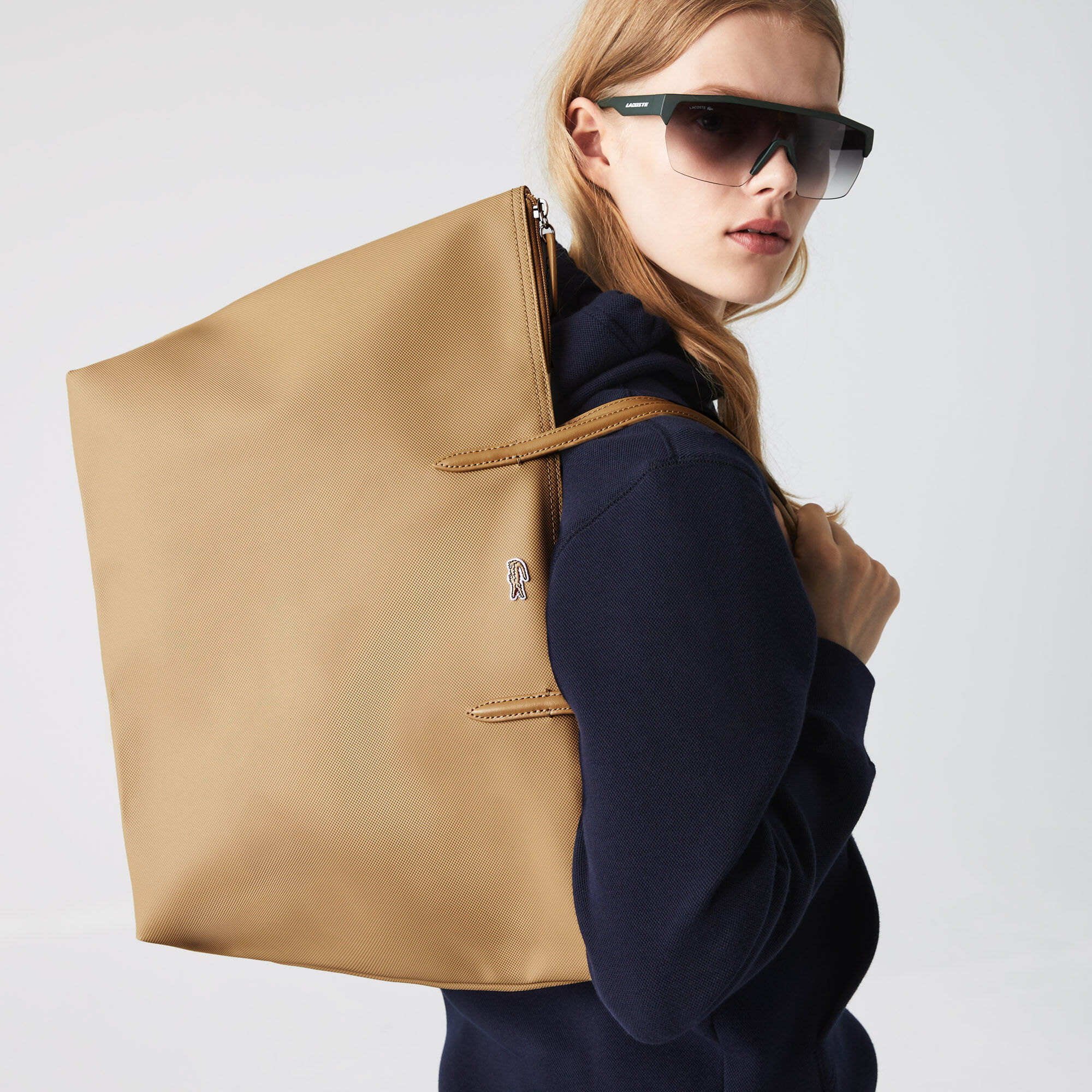Lacoste concept zip tote bag on sale