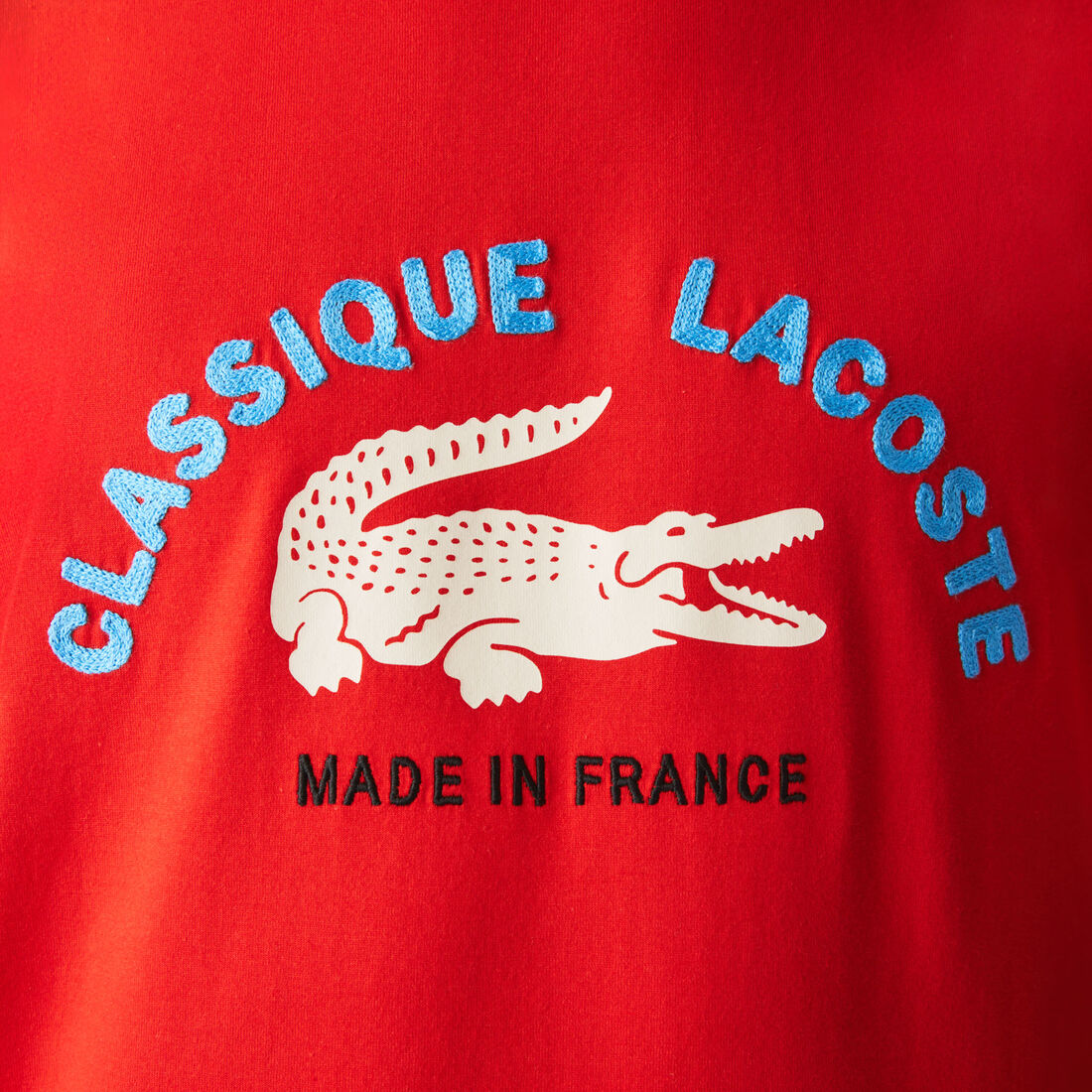 تي شيرت القطن العضوي المطرز للرجال مجموعة Made in France تي شيرت القطن العضوي المطرز للرجال مجموعة Made in France