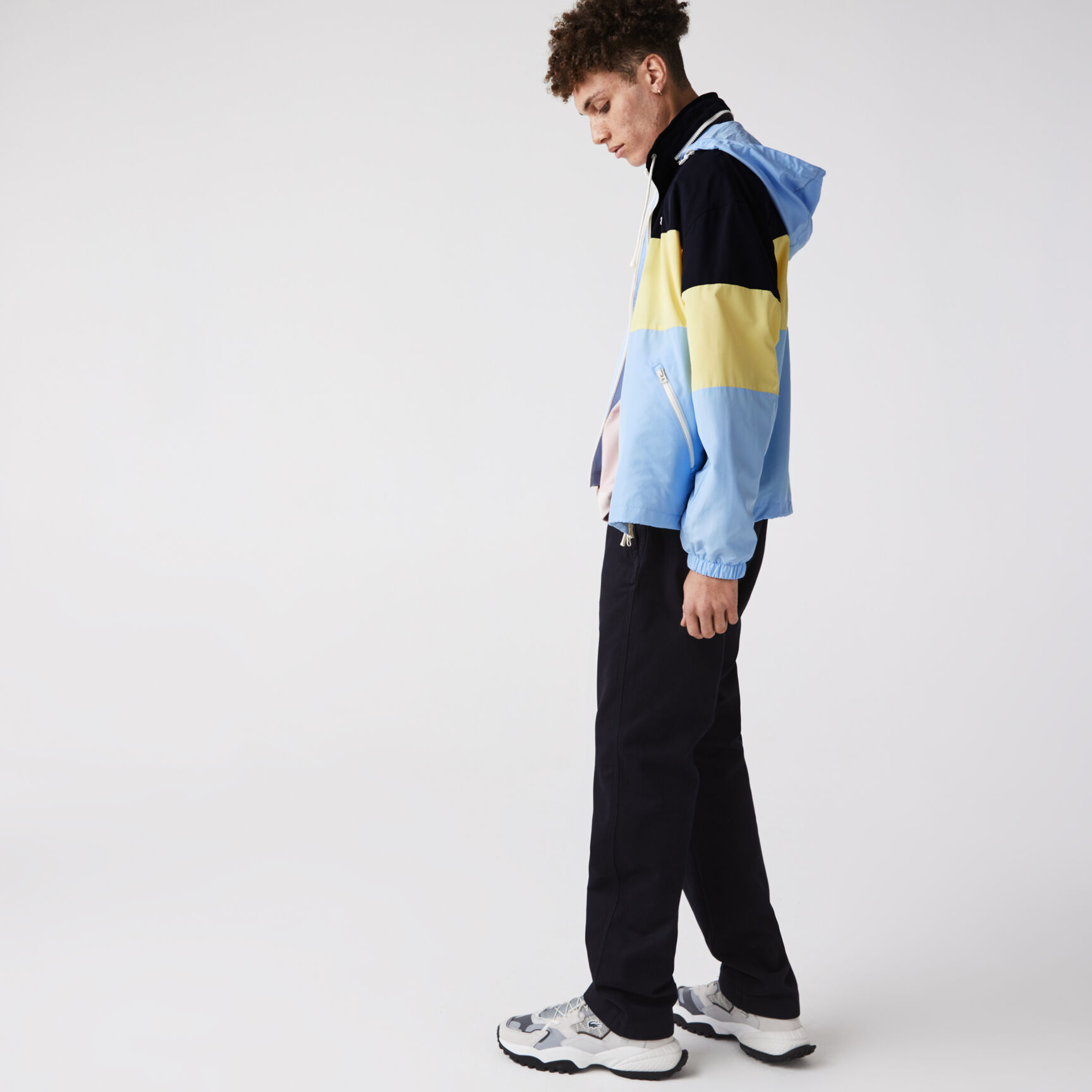 Men’s Concealed Hood Water-Resistant Colorblock Jacket Men’s Concealed Hood Water-Resistant Colorblock Jacket