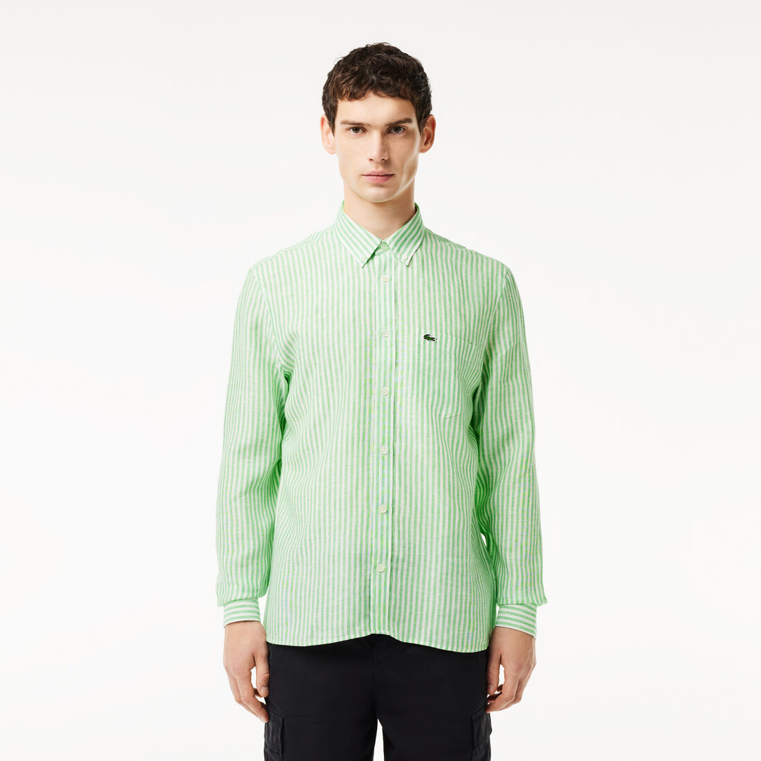 Regular Fit Striped Linen Shirt