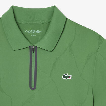 lacoste ultra dry jacquard crocodile tennis polo shirt