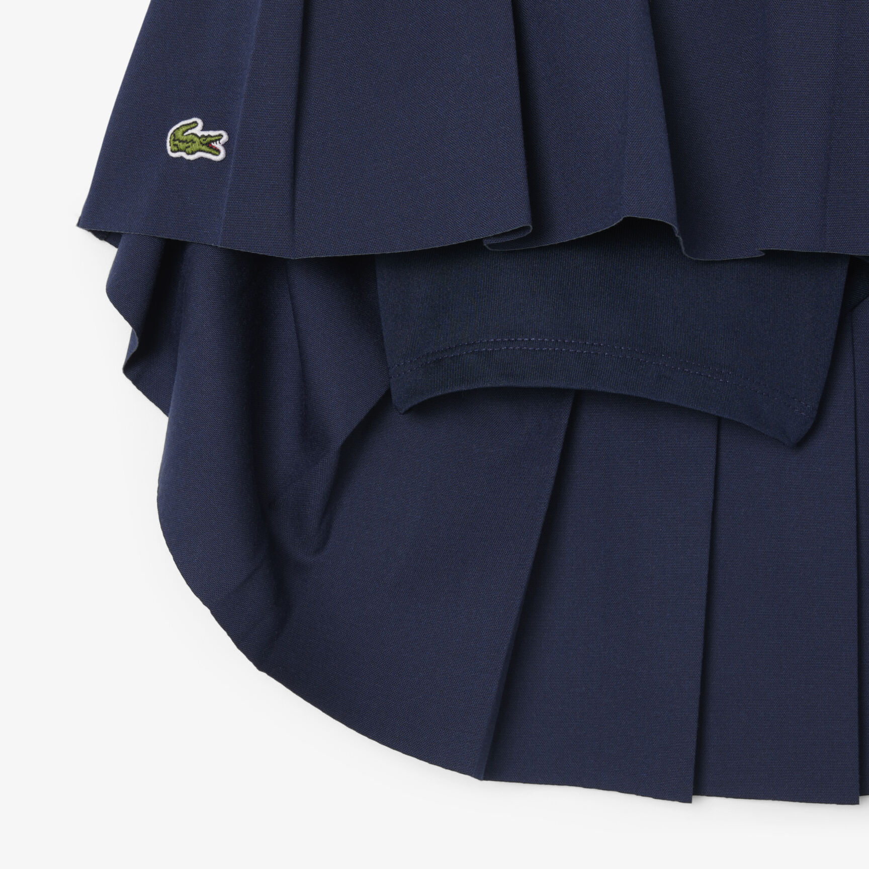 Oxford Cotton Pleated Skirt