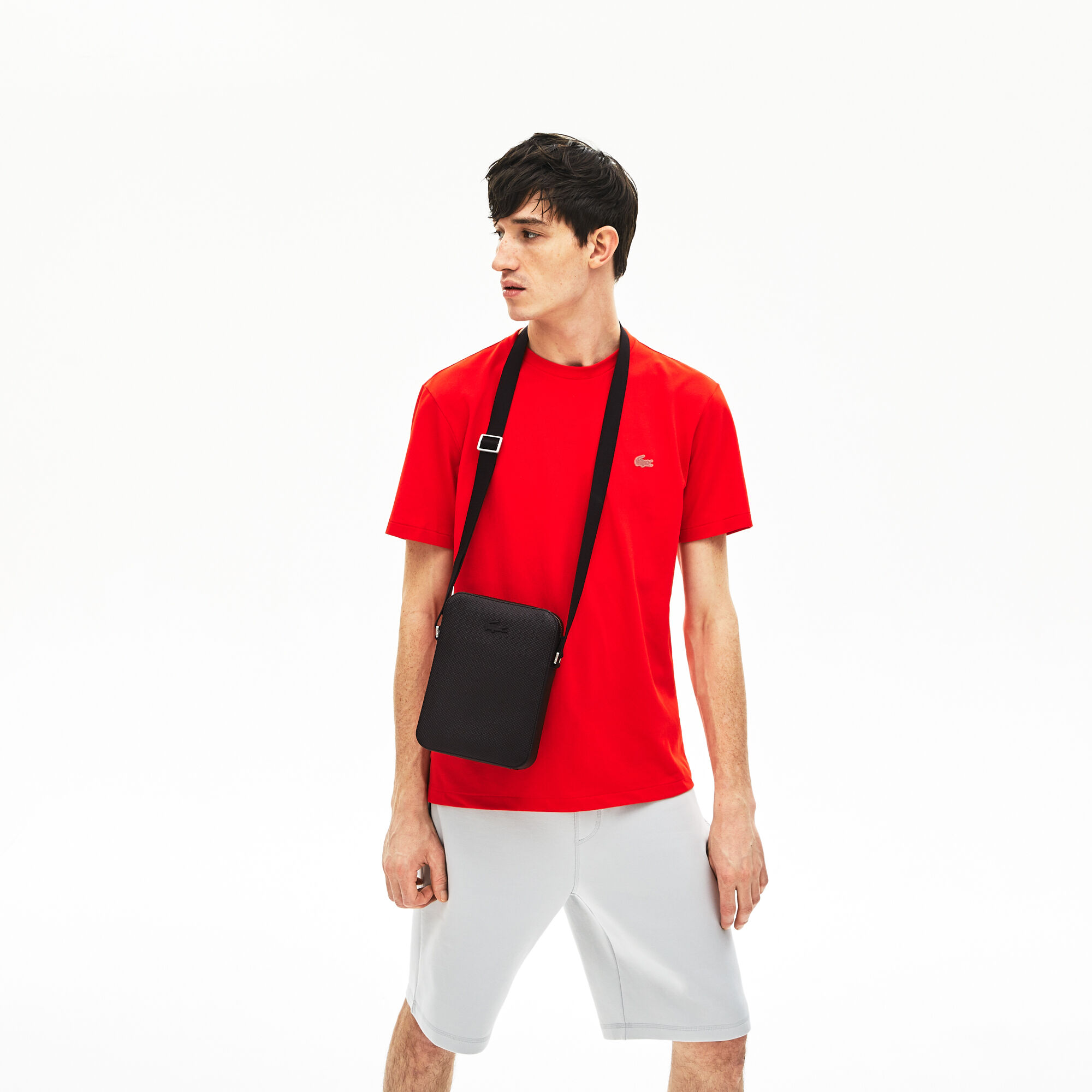 Buy Men s Chantaco Soft Leather Vertical Zip Bag Lacoste QA