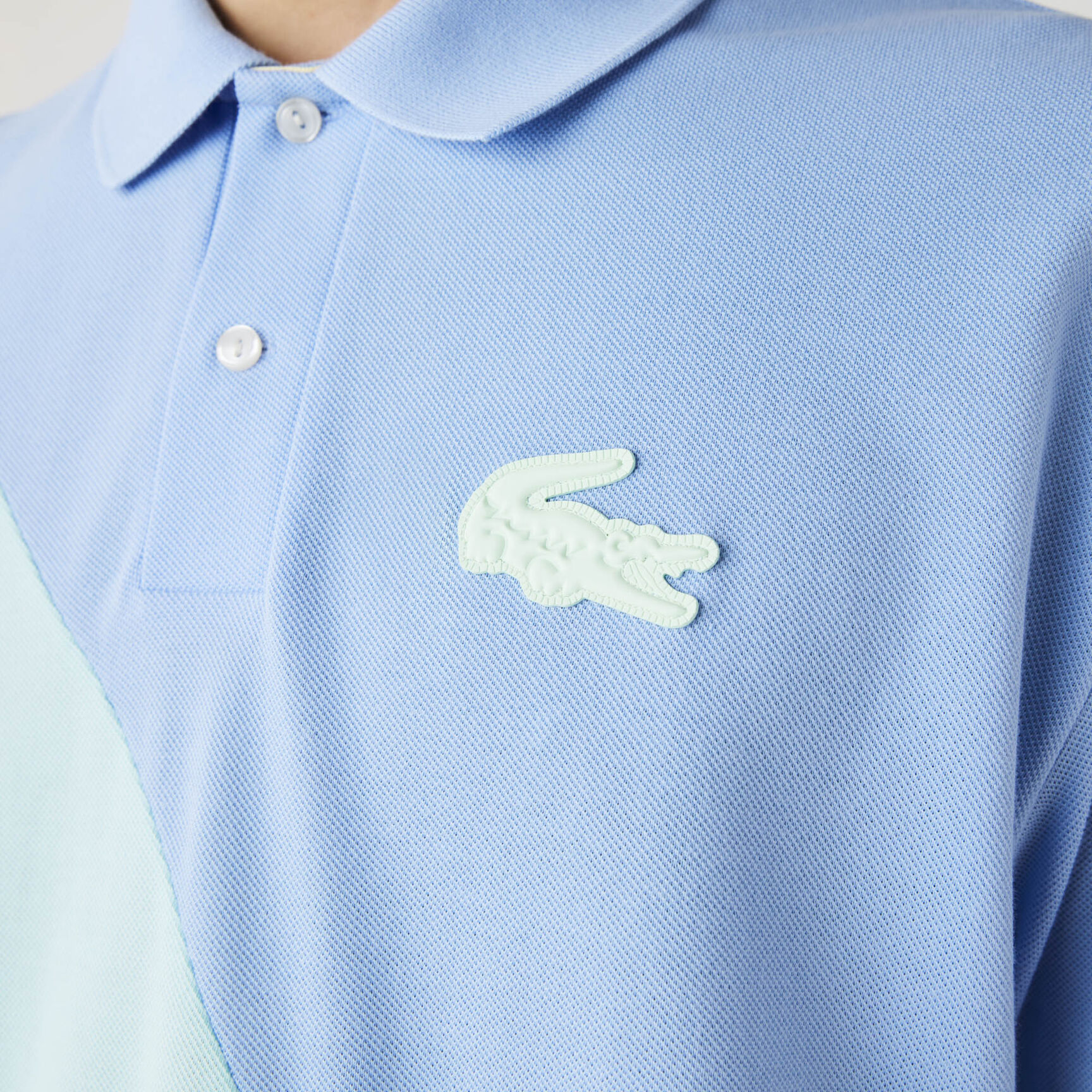 Unisex Lacoste LIVE Loose Fit Colorblock Cotton Piqu&eacute; Polo