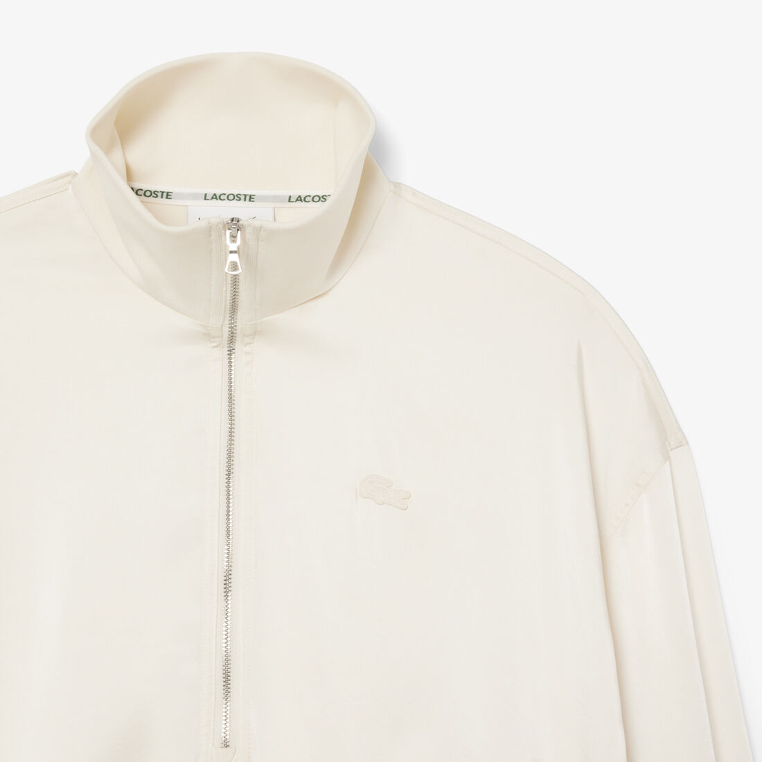 سترة كبيرة الحجم بسحاب عالي الرقبة سترة كبيرة الحجم بسحاب عالي الرقبة