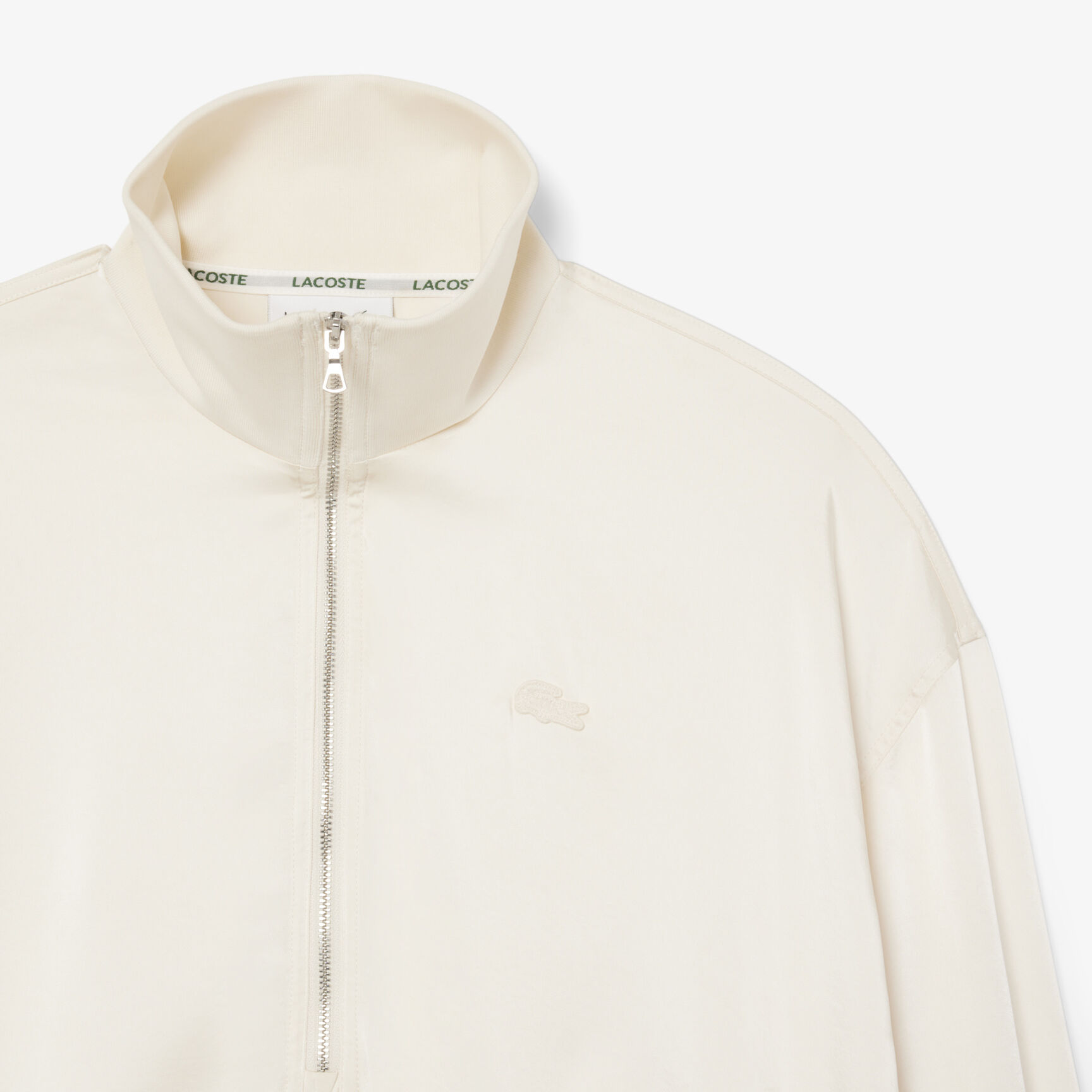 سترة كبيرة الحجم بسحاب عالي الرقبة سترة كبيرة الحجم بسحاب عالي الرقبة