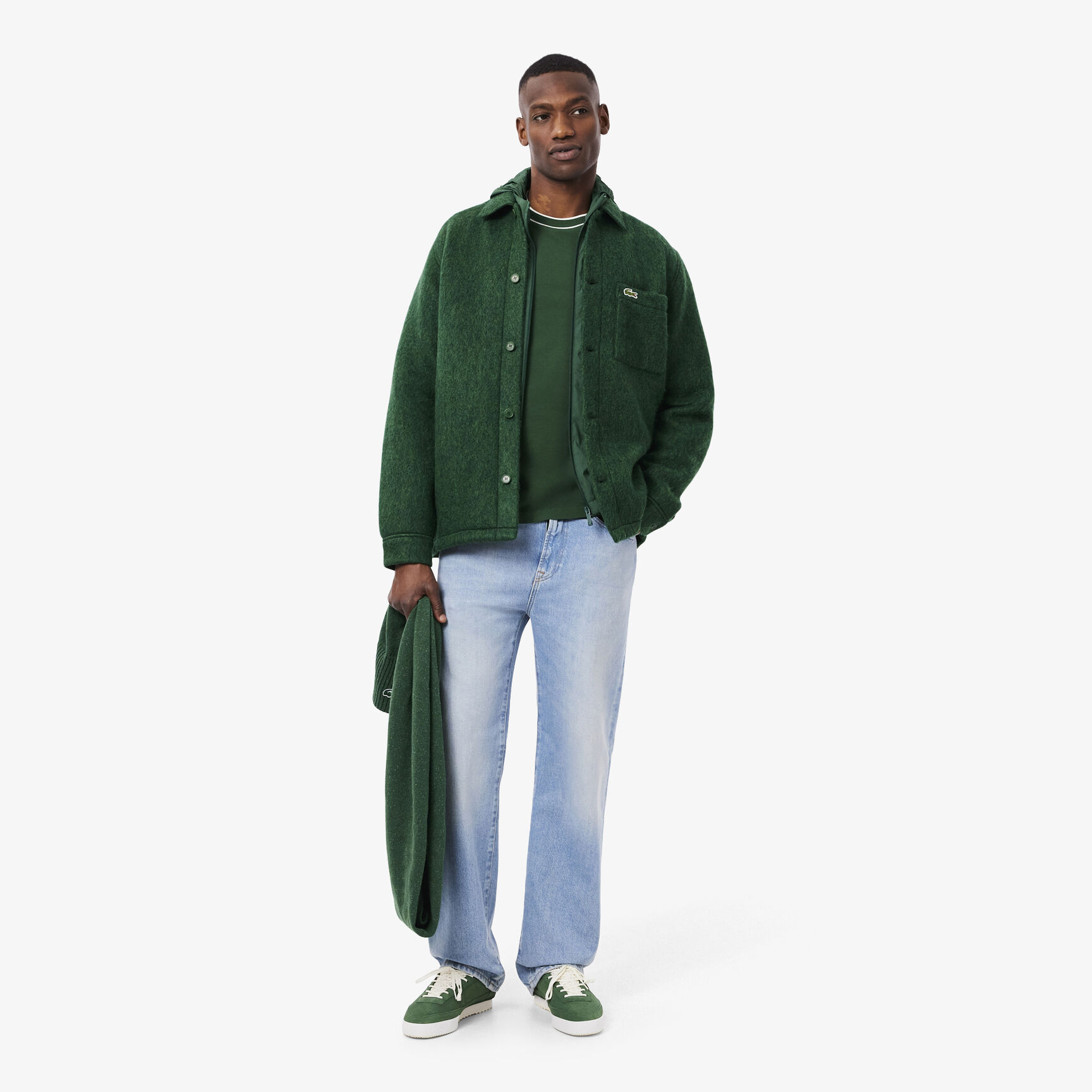 Wool Blend Felt Overshirt