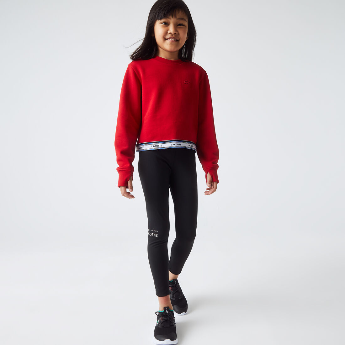 Girls' Lacoste Printed Waist Leggings Girls' Lacoste Printed Waist Leggings