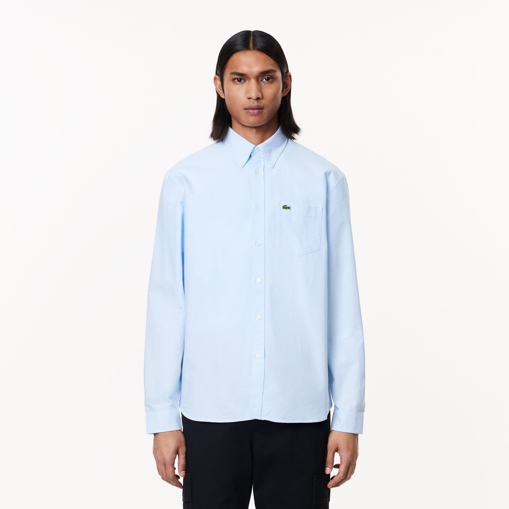 Buy Regular fit cotton Oxford shirt Lacoste QA