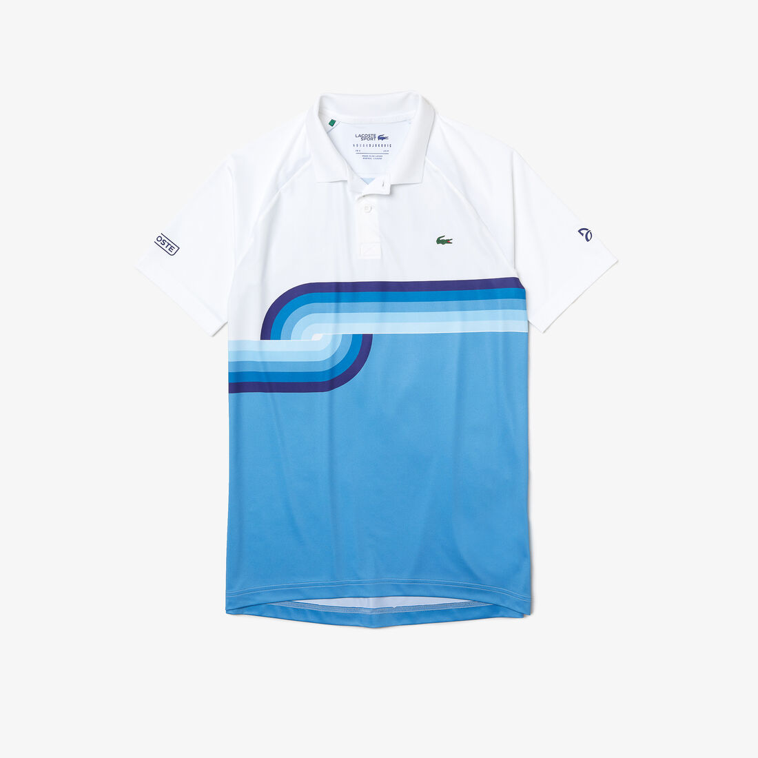 بولو رجالي ذو قصة عادية وطبعة Lacoste SPORT و Novak Djokovic بولو رجالي ذو قصة عادية وطبعة Lacoste SPORT و Novak Djokovic