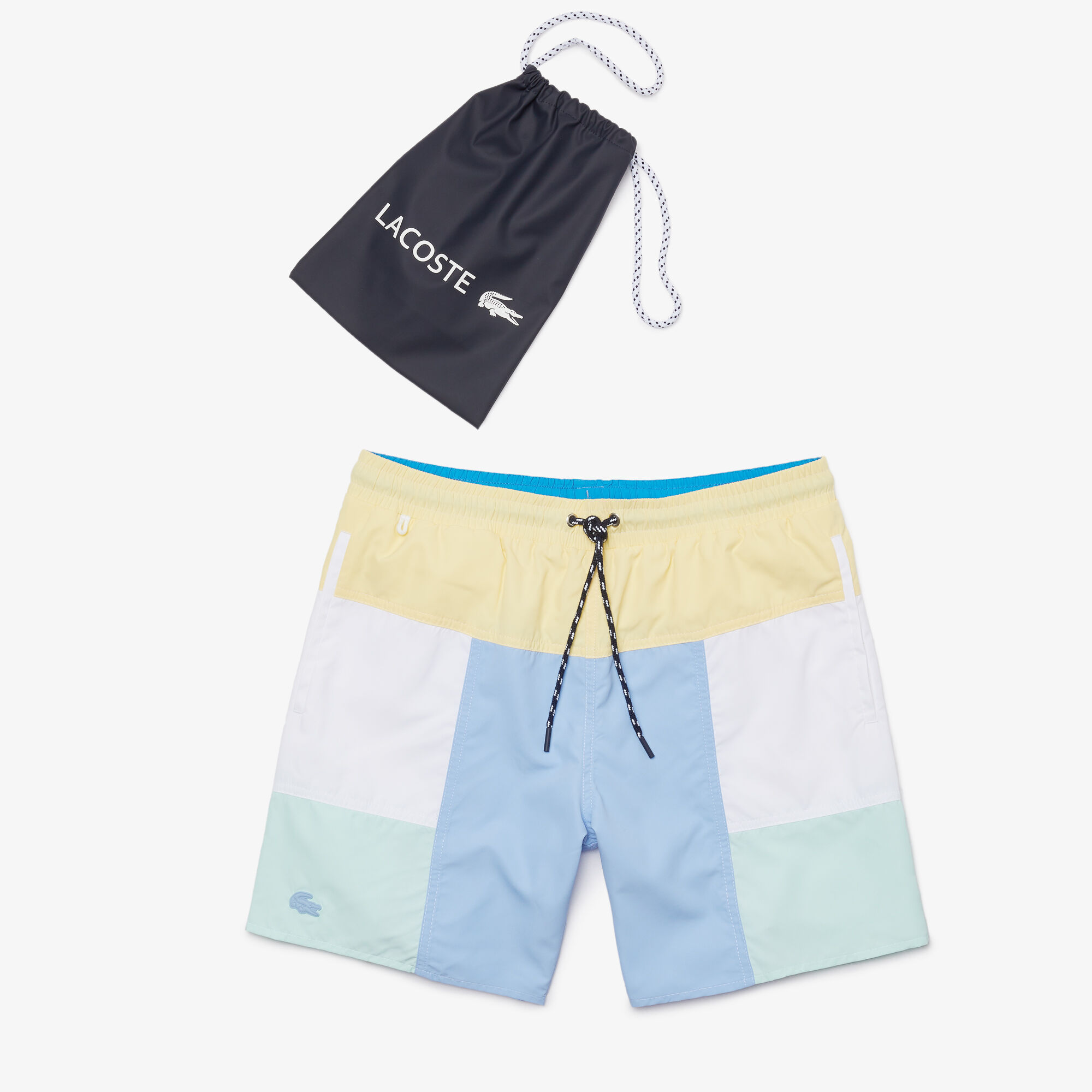 Men’s Colourblock Recycled Cloth Long Swimming Trunks Men’s Colourblock Recycled Cloth Long Swimming Trunks