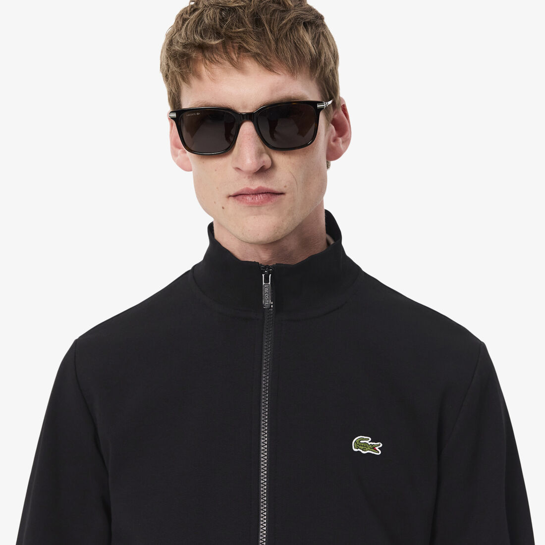 سويت شيرت من الصوف بسحاب وياقة عالية سويت شيرت من الصوف بسحاب وياقة عالية