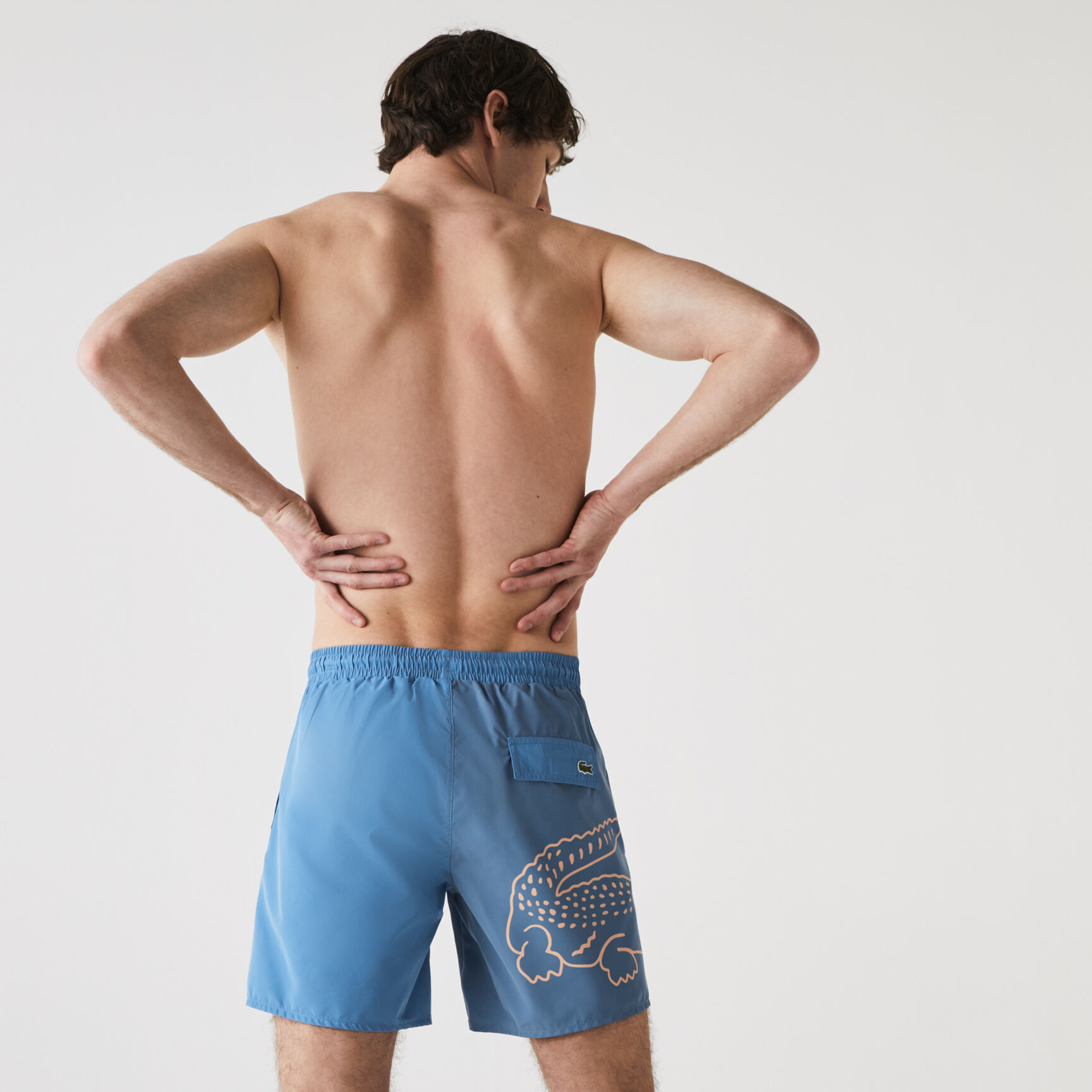 Men&rsquo;s Bicolor Crocodile Print Swimming Trunks