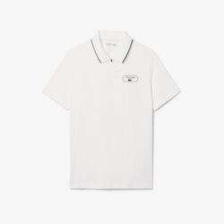 lacoste ultra dry badge accent tennis heritage polo shirt