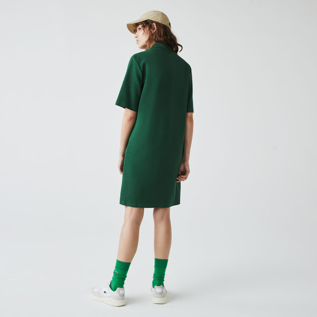 فستان بولو بيكيه قطن مطاطي للنساء فستان بولو بيكيه قطن مطاطي للنساء