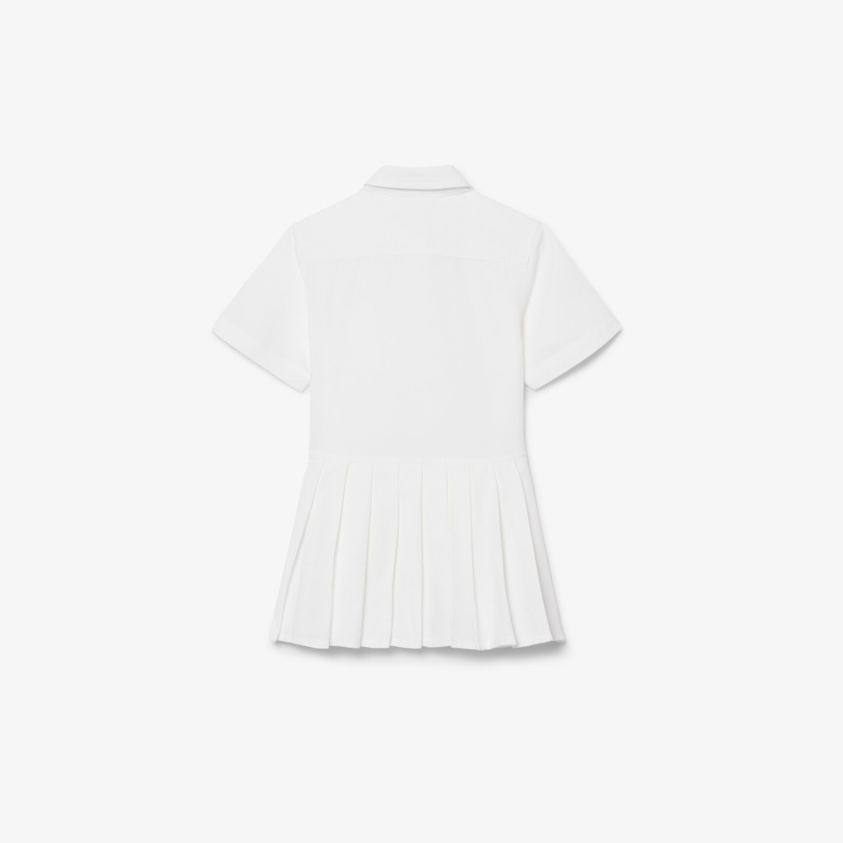 Poplin Pleat Skirt Shirt Dress