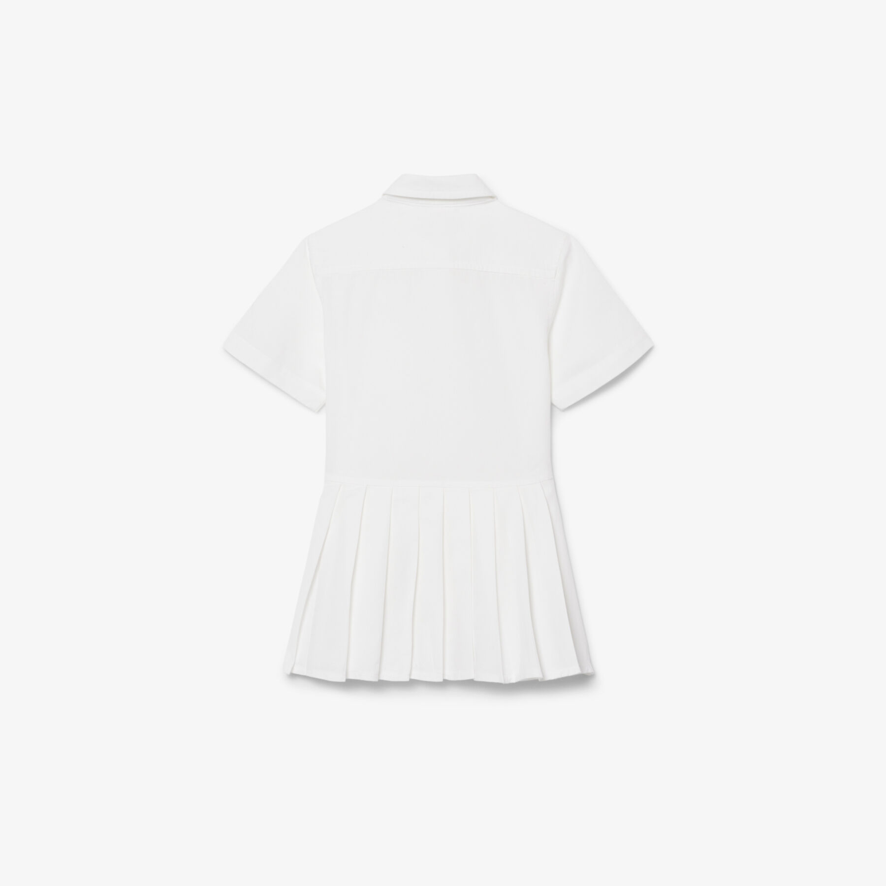 lacoste poplin pleat skirt shirt dress