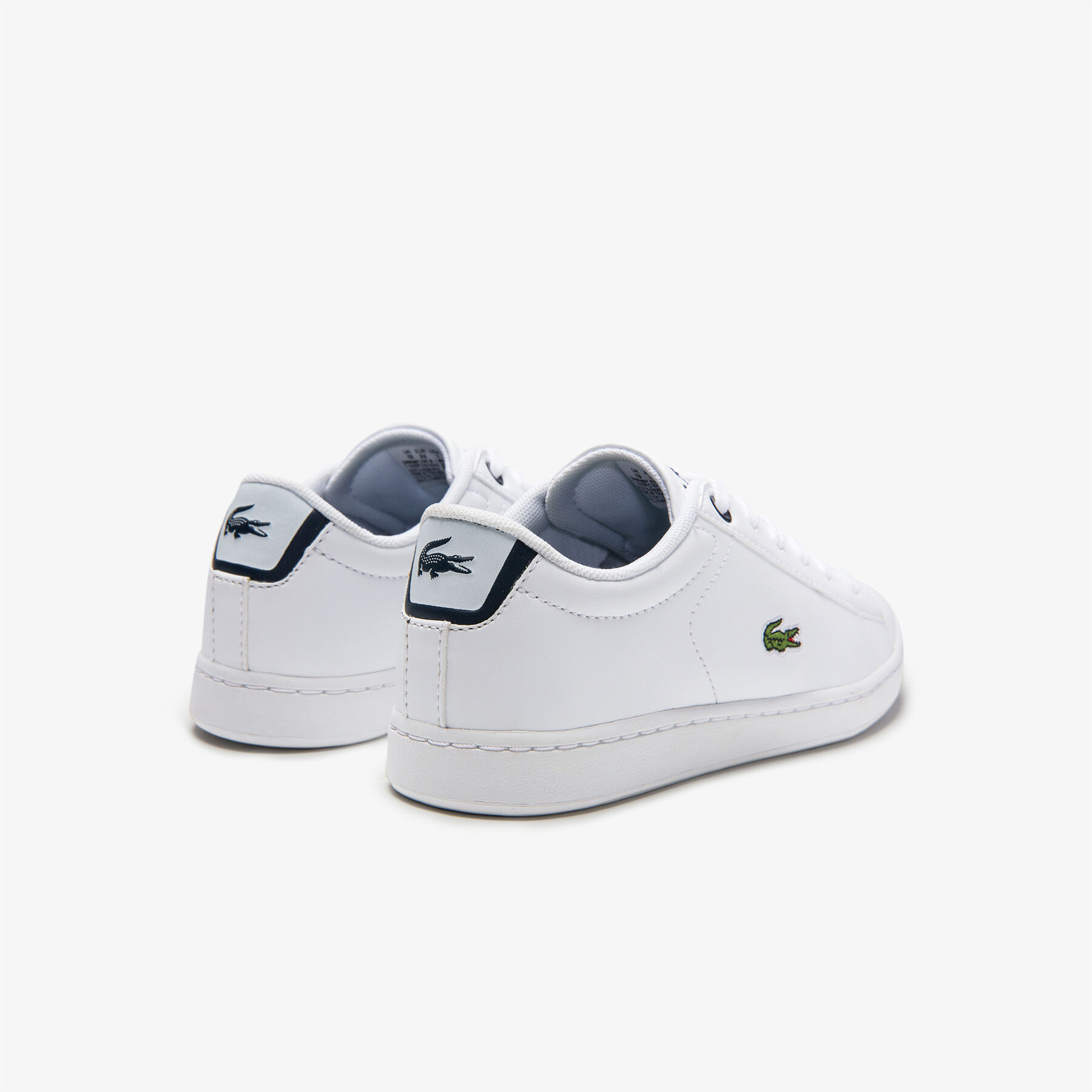 lacoste children s carnaby evo mesh lined tonal synthetic trainers