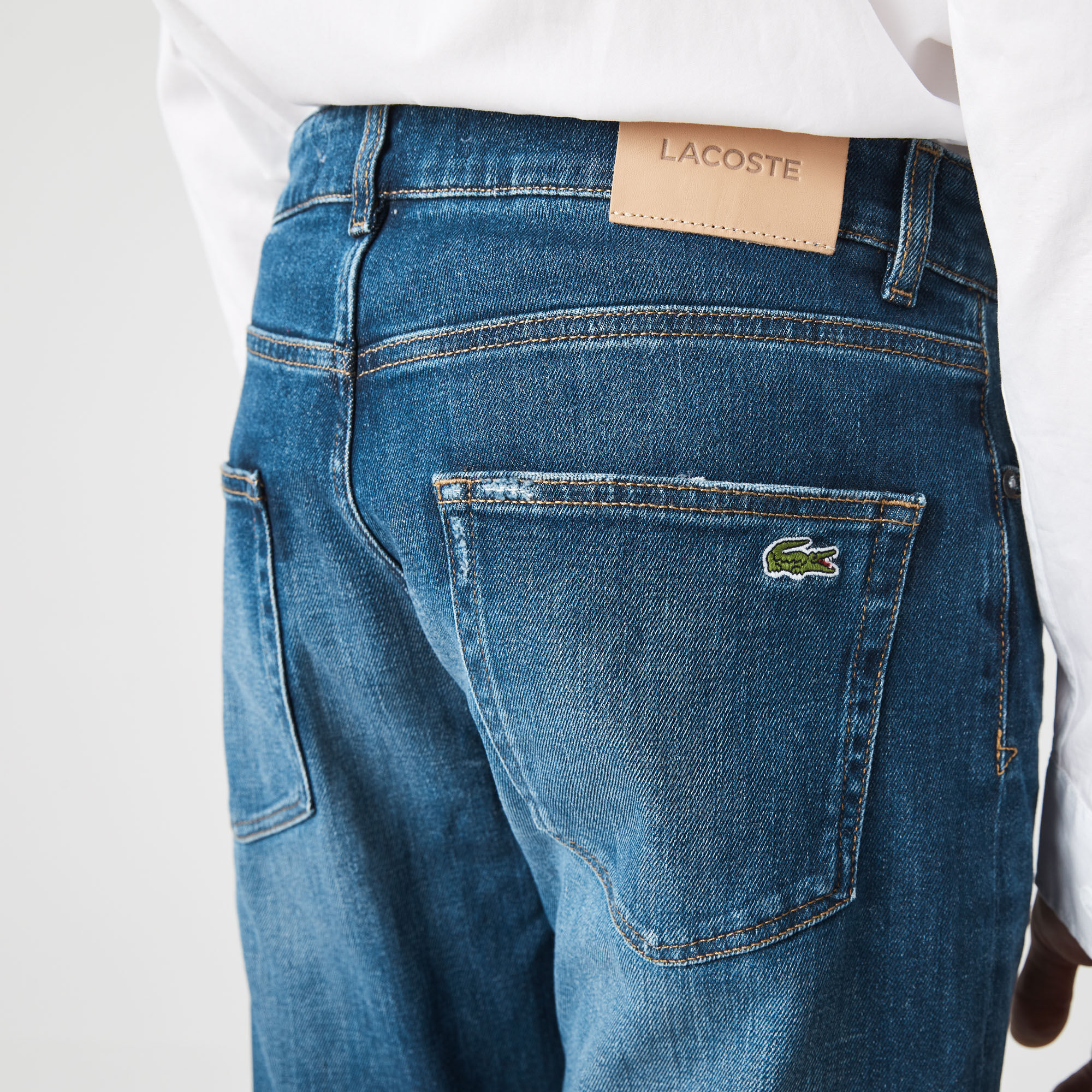 Buy Men s Slim Fit Stretch Denim 5 Pocket Jeans Lacoste QA