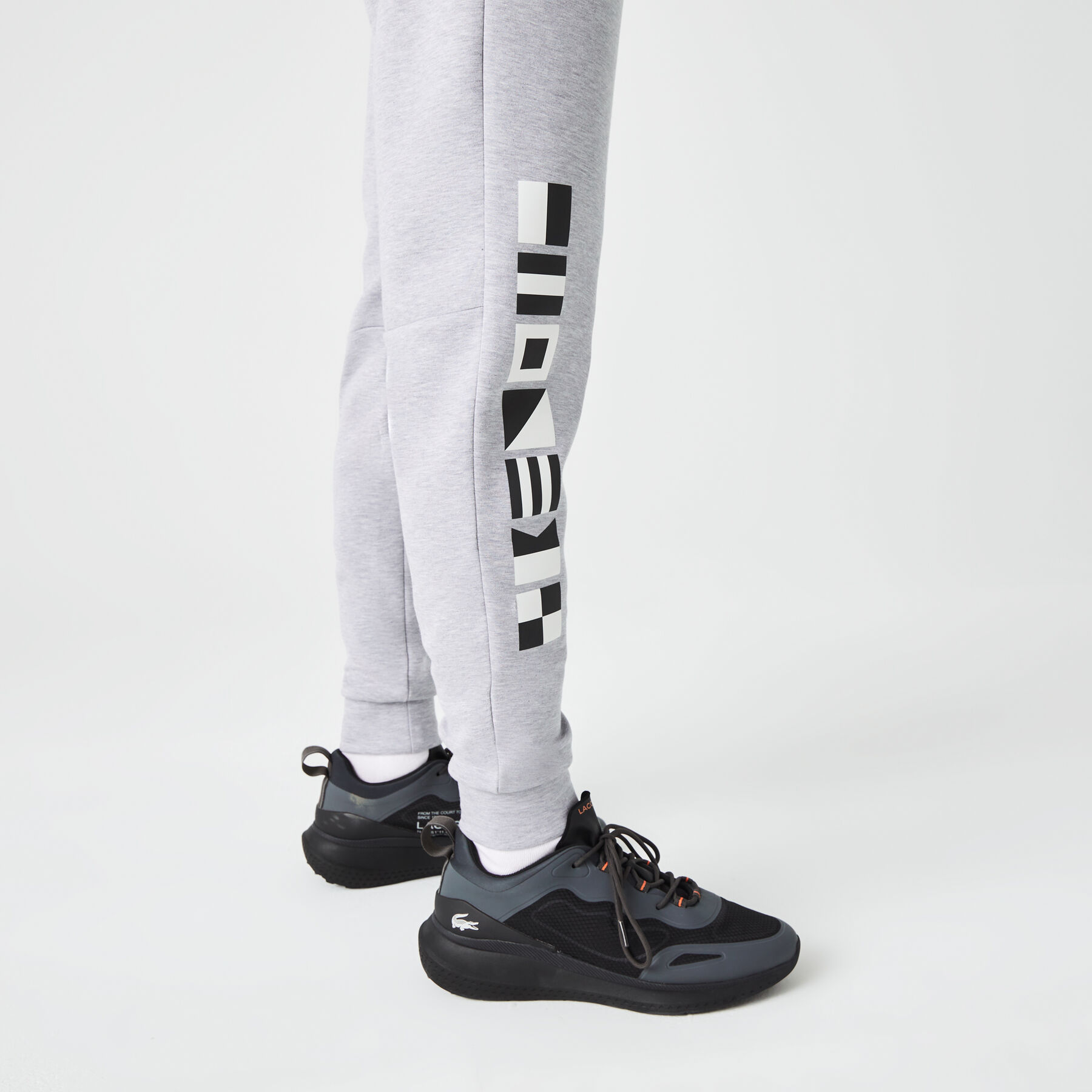 men s lacoste reflective print trackpants
