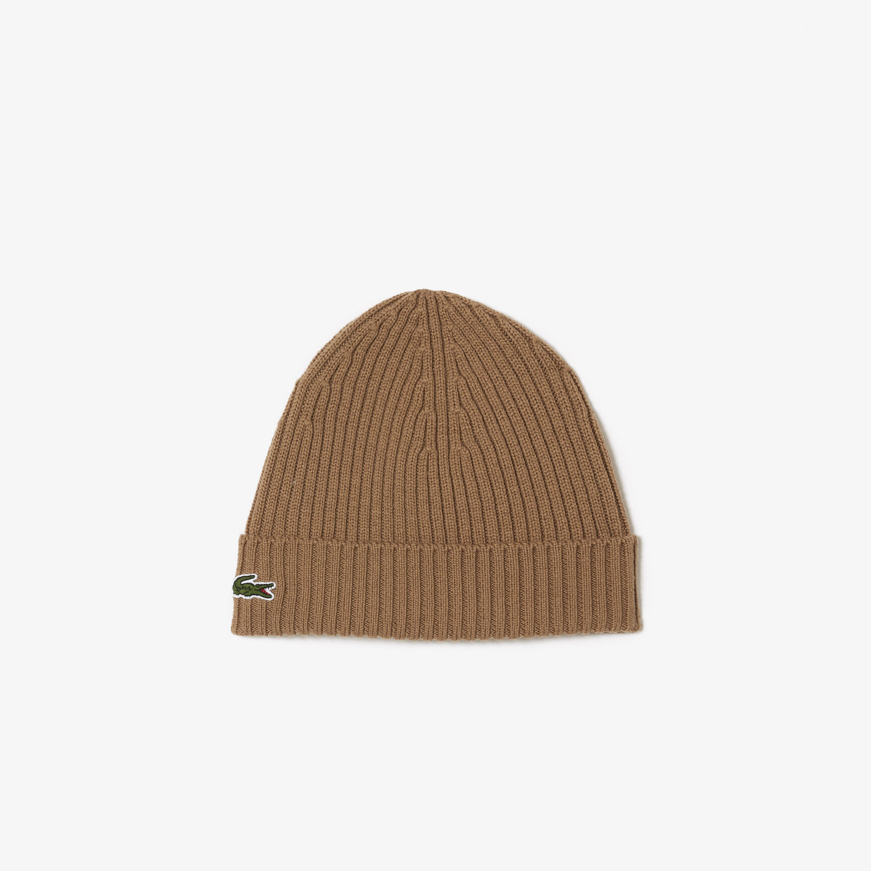 Rib Knit Brushed Wool Beanie