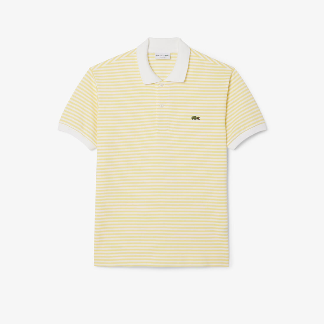 قميص بولو مخطط بيتي بيكيه بقصة كلاسيكية L.12.12 قميص بولو مخطط بيتي بيكيه بقصة كلاسيكية L.12.12