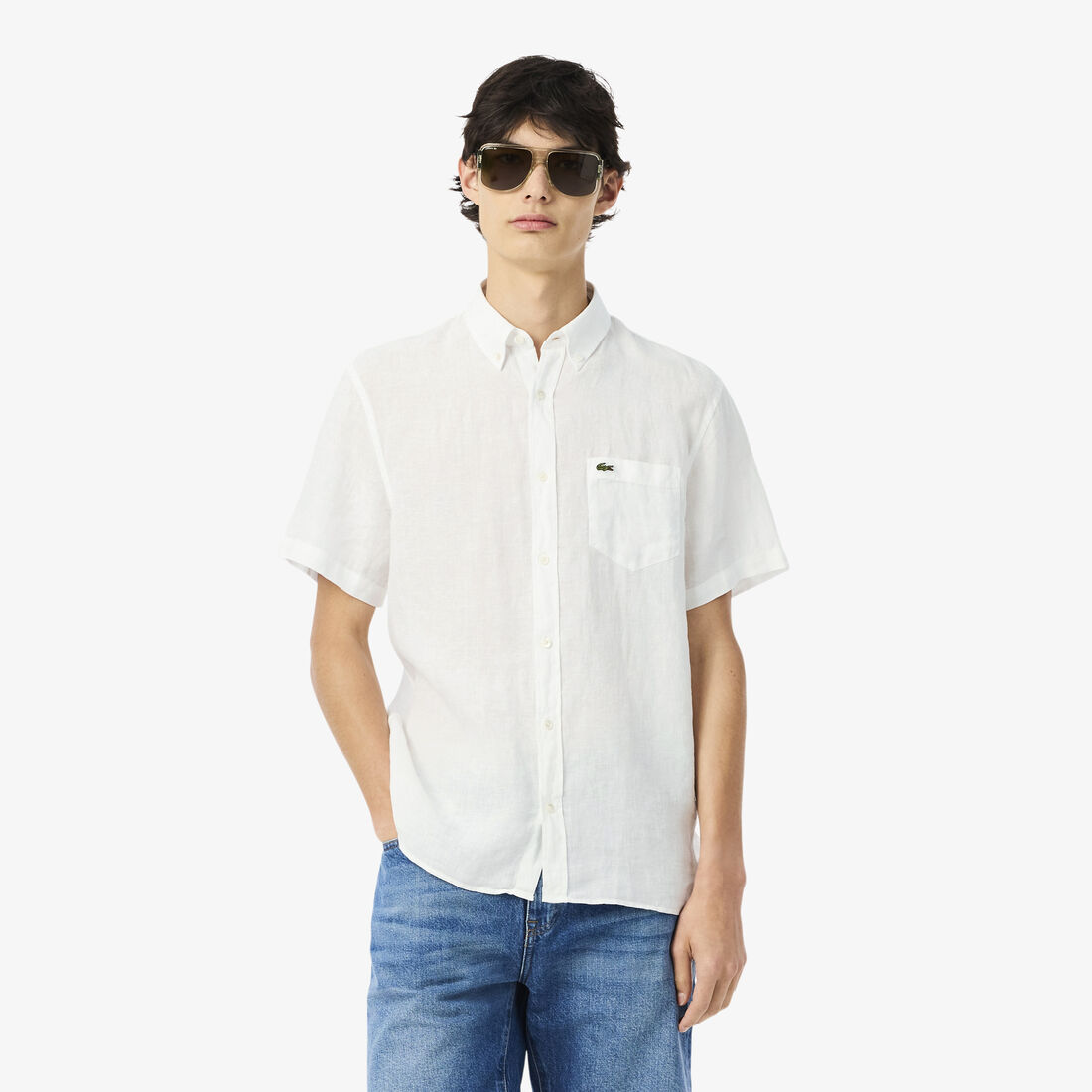 Short Sleeved Linen Shirt