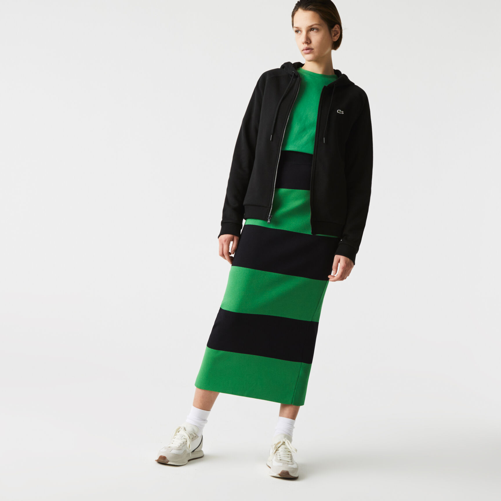 سويت شيرت للتنس من الصوف بسحاب وغطاء رأس مجموعة Lacoste SPORT للنساء سويت شيرت للتنس من الصوف بسحاب وغطاء رأس مجموعة Lacoste SPORT للنساء