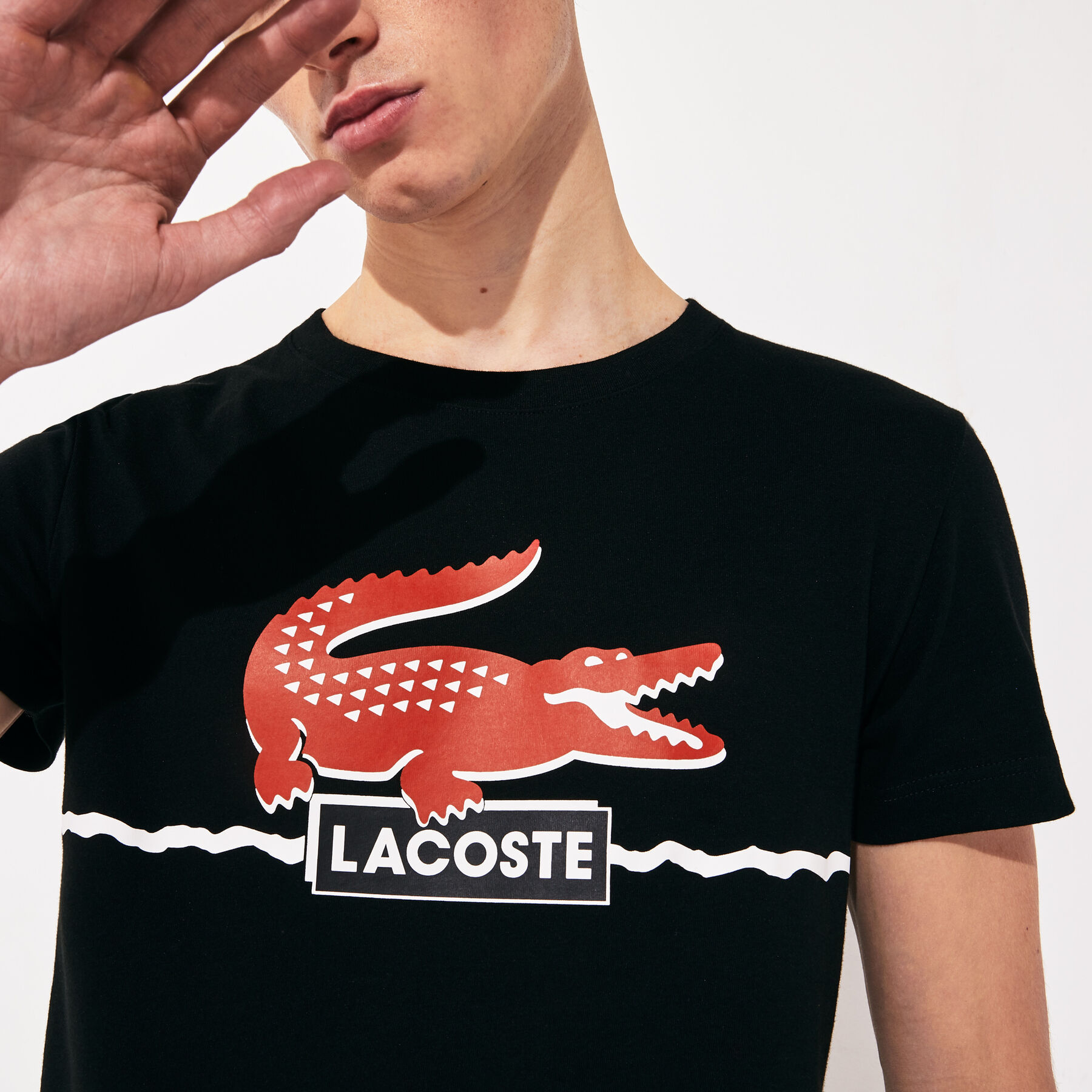 Men's Lacoste SPORT Print Cotton Blend T-shirt men s lacoste sport print cotton blend t shirt