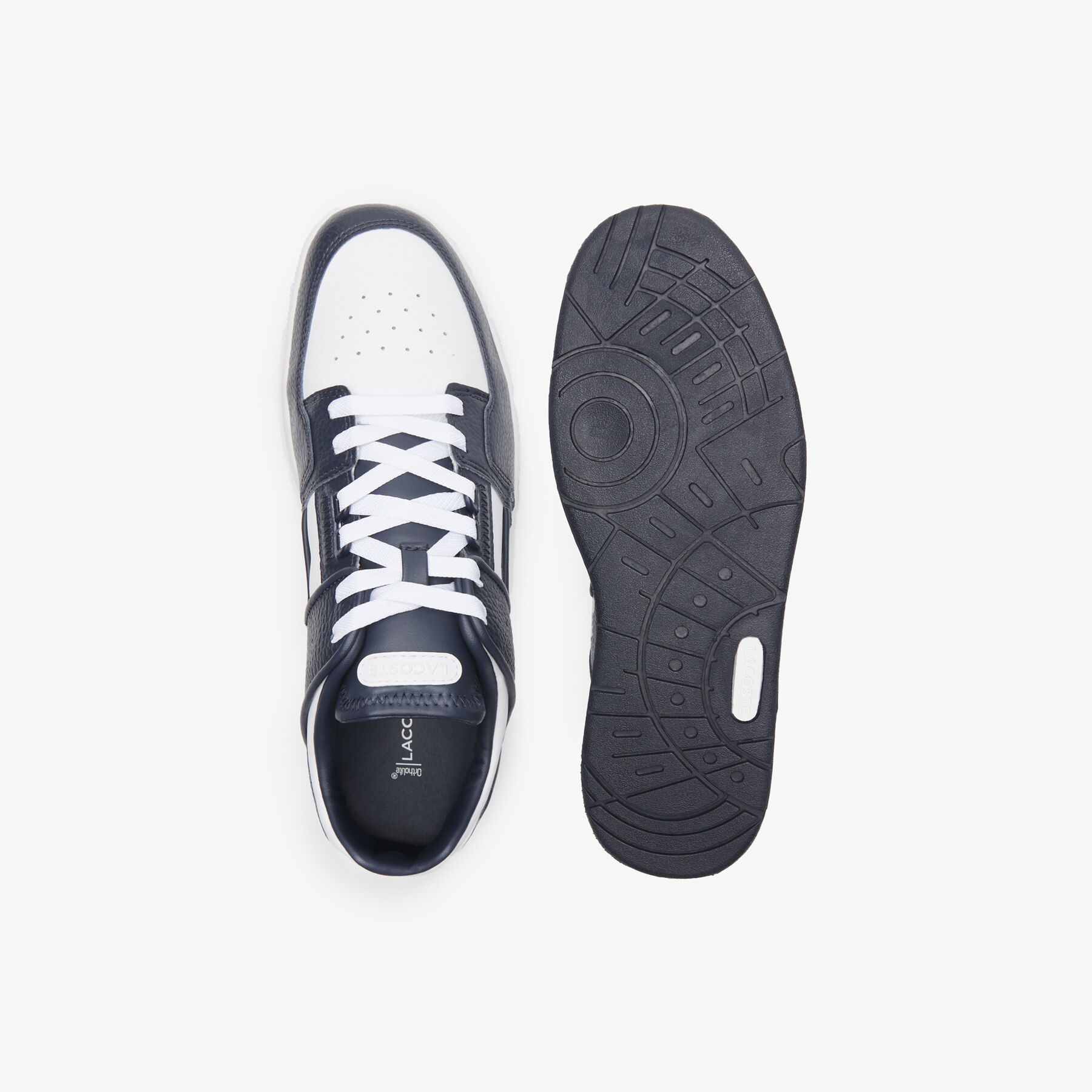 men s lacoste court cage leather heel pop trainers