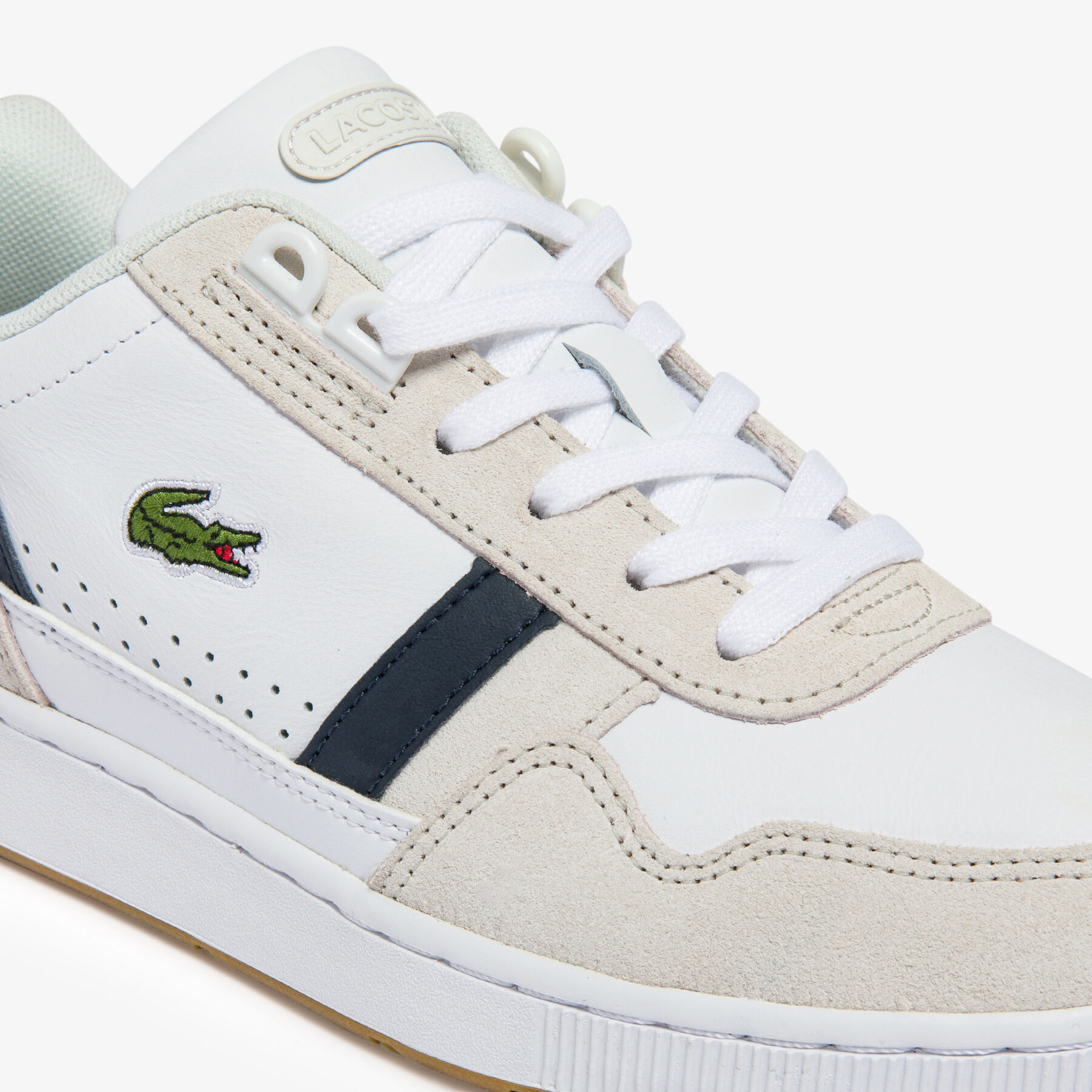 Women's T-Clip Tricolour Leather and Suede Trainers