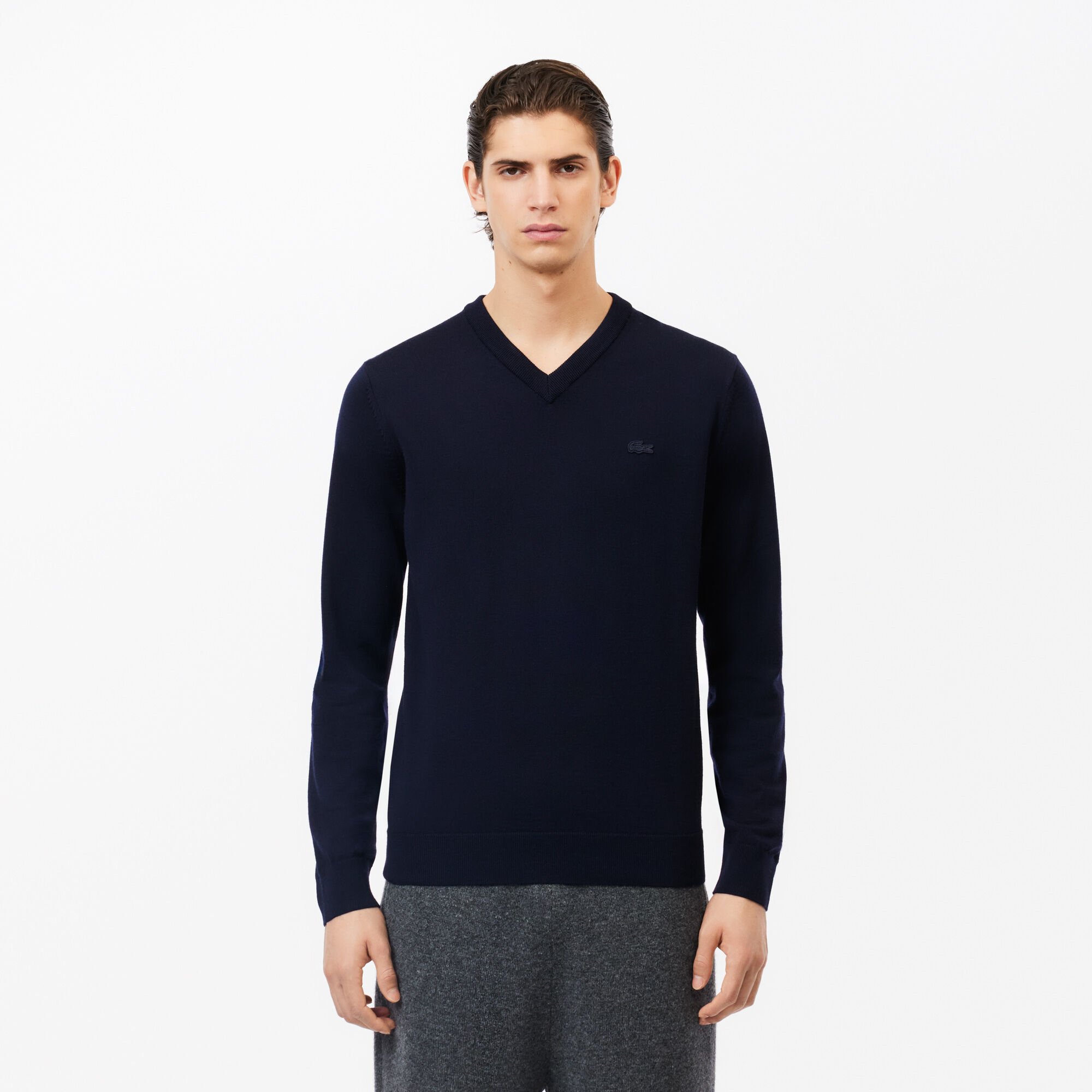 Lacoste merino wool sweater hotsell