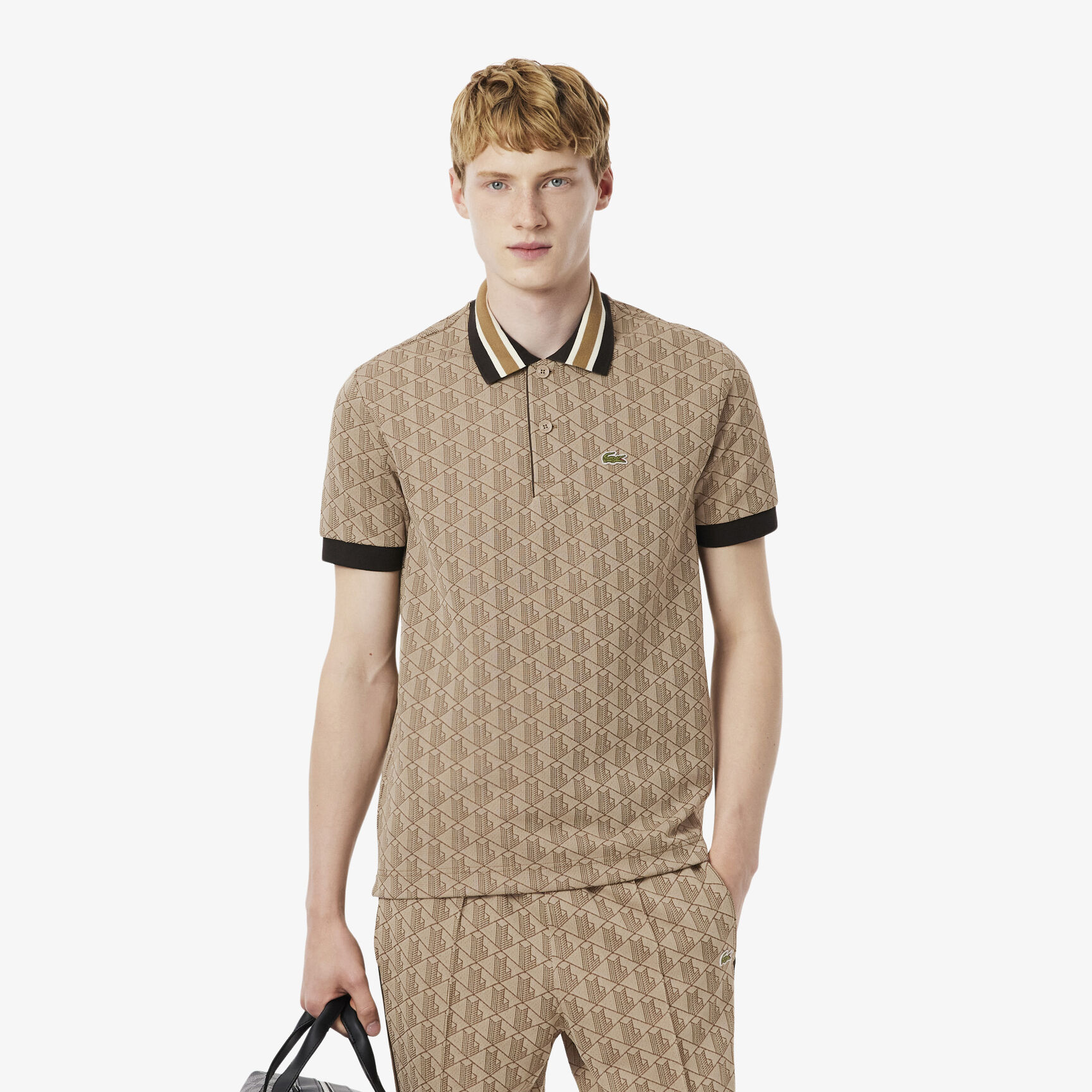 Classic Fit Monogram Jacquard Polo Shirt Classic Fit Monogram Jacquard Polo Shirt