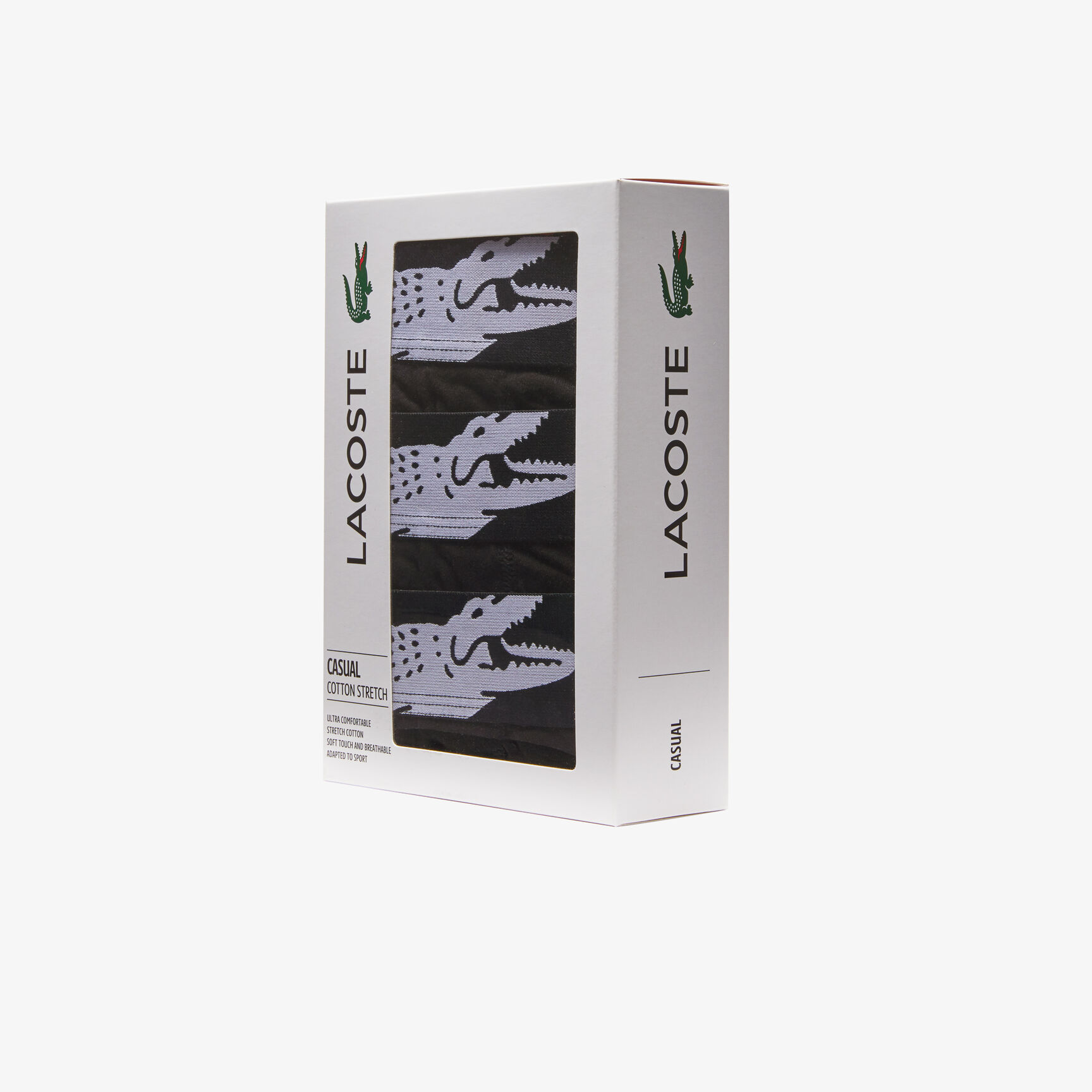 Men's Lacoste Crocodile Print Trunk Three-Pack