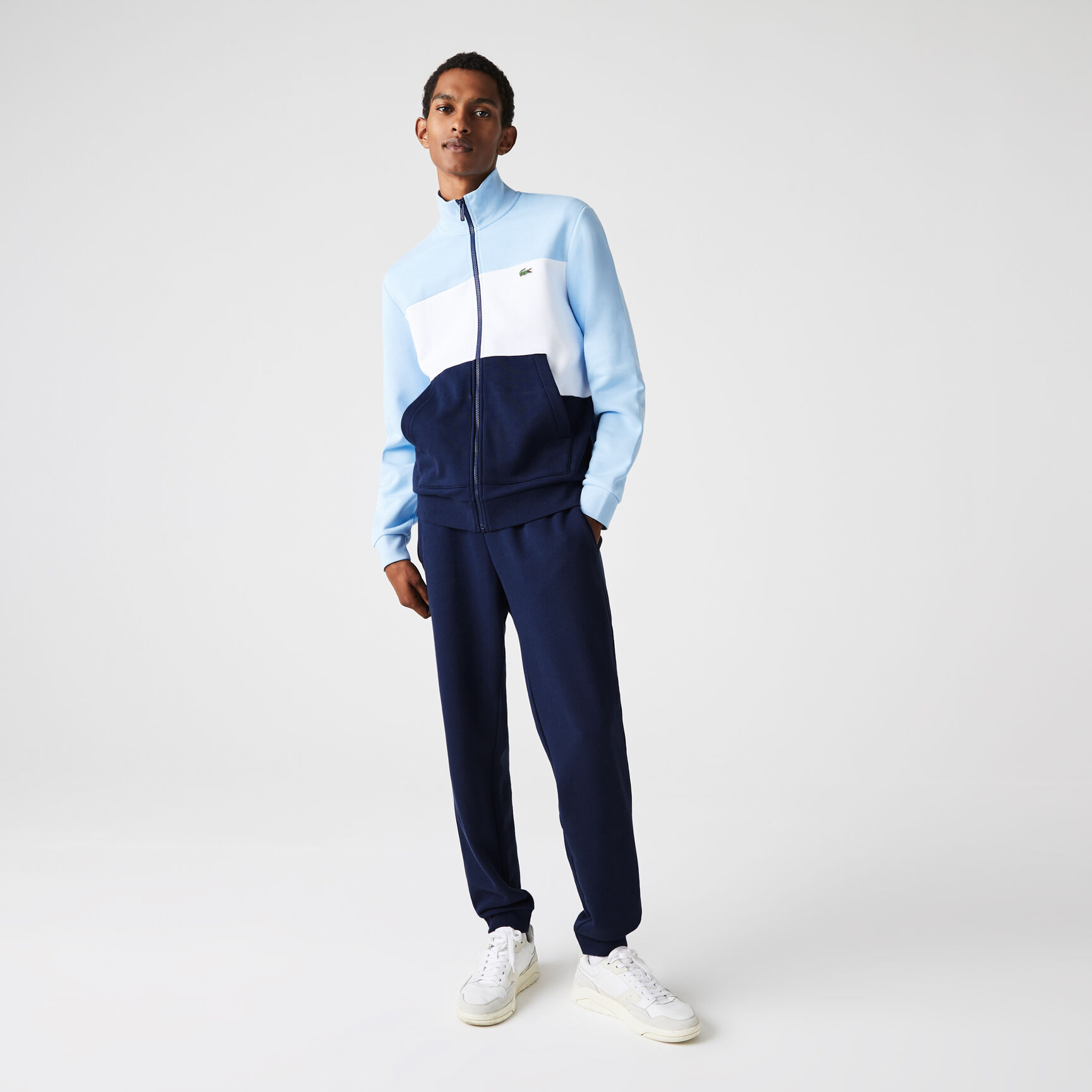 Men's Printed Colorblock Fleece Tracksuit Men's Printed Colorblock Fleece Tracksuit