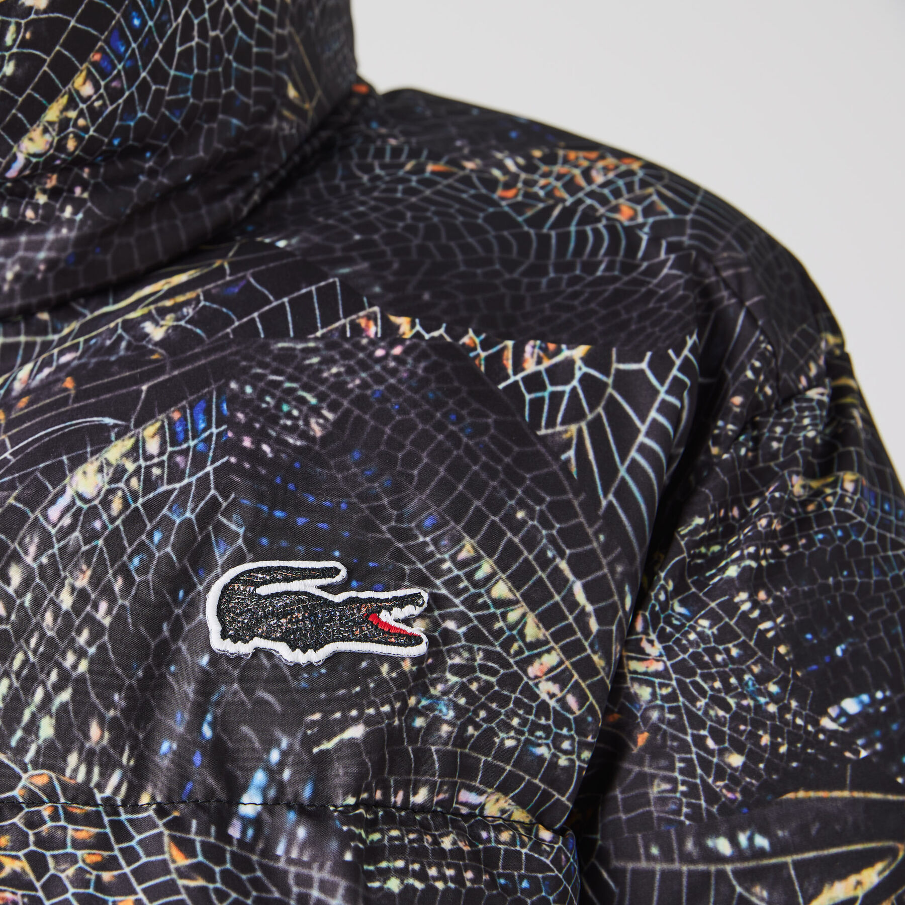 women s lacoste x national geographic print quilted jacket