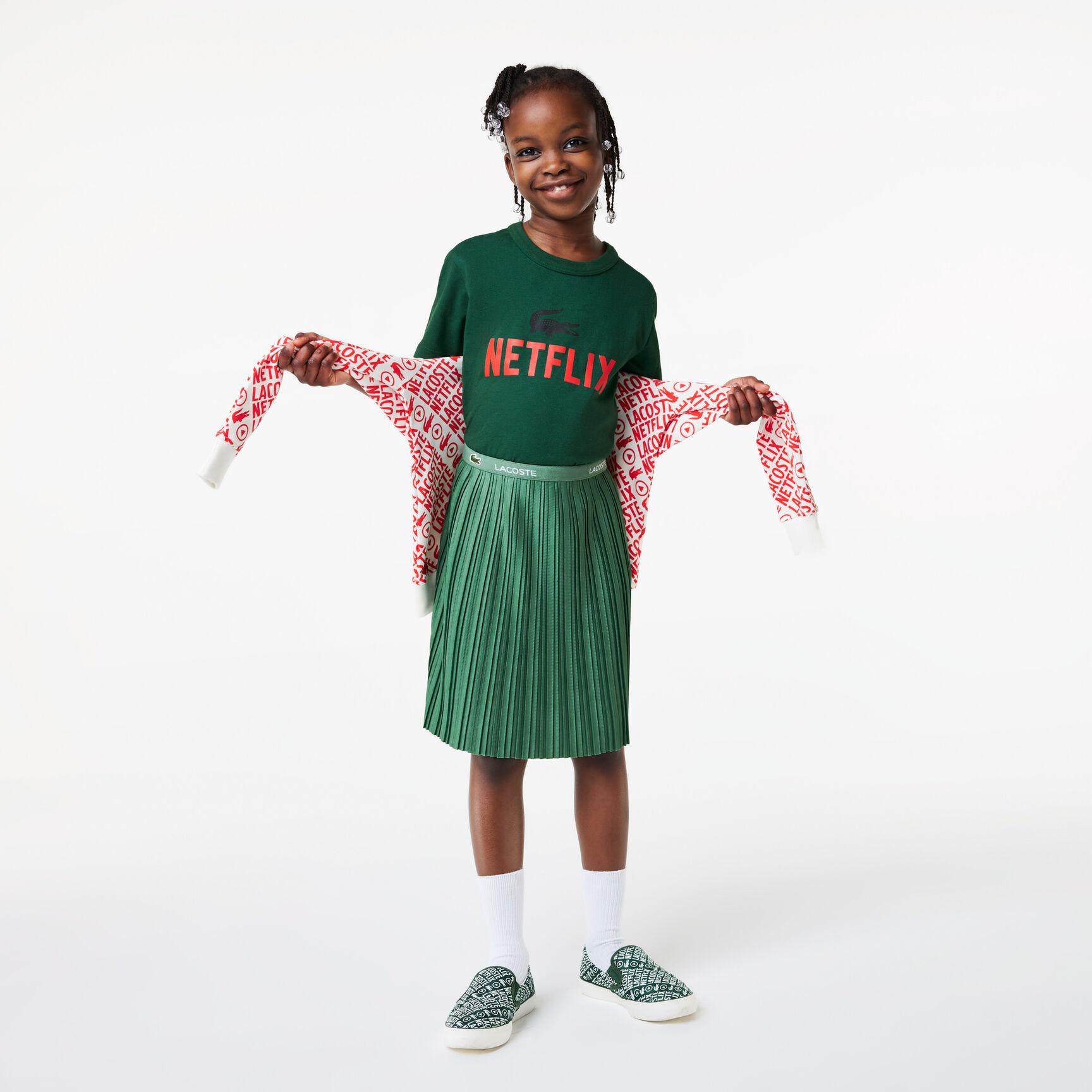 تيشيرت بطبعة قطن عضوي للأطفال مجموعة Lacoste x Netflix تيشيرت بطبعة قطن عضوي للأطفال مجموعة Lacoste x Netflix