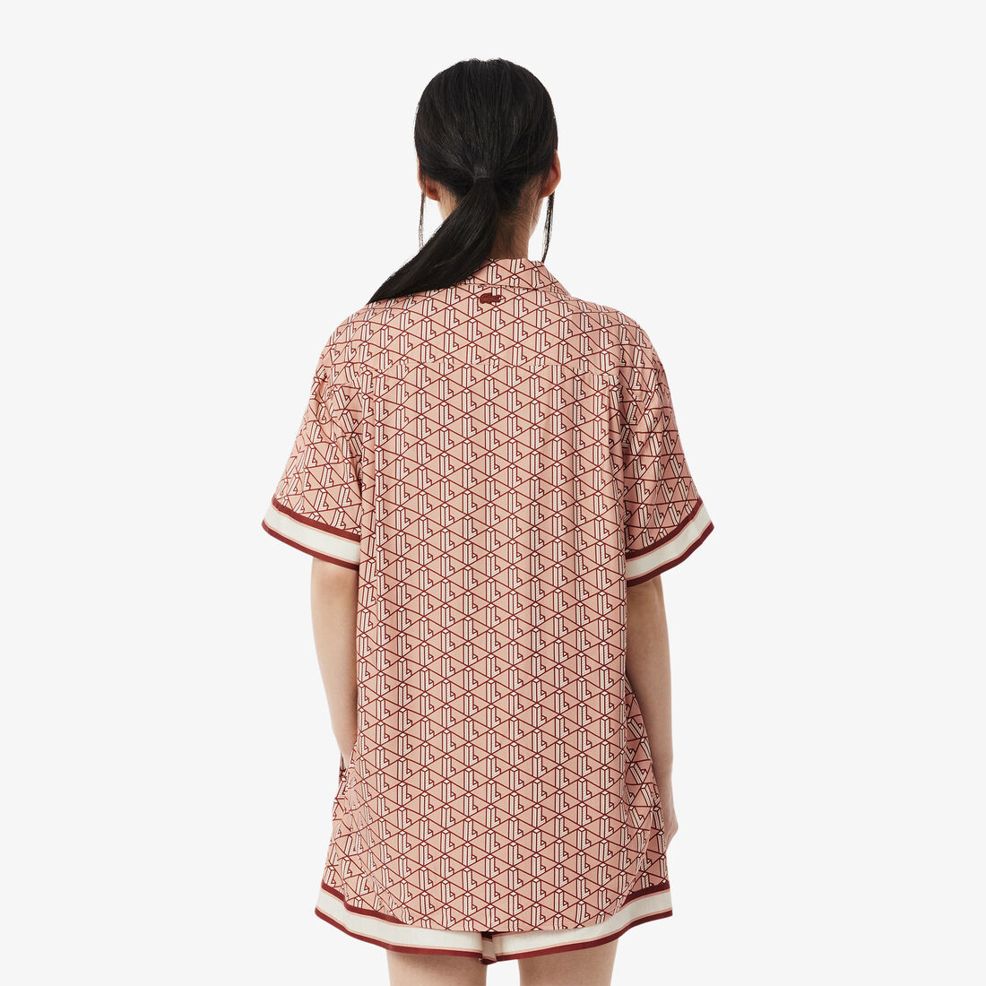 Oversized Monogram Print Shirt Oversized Monogram Print Shirt