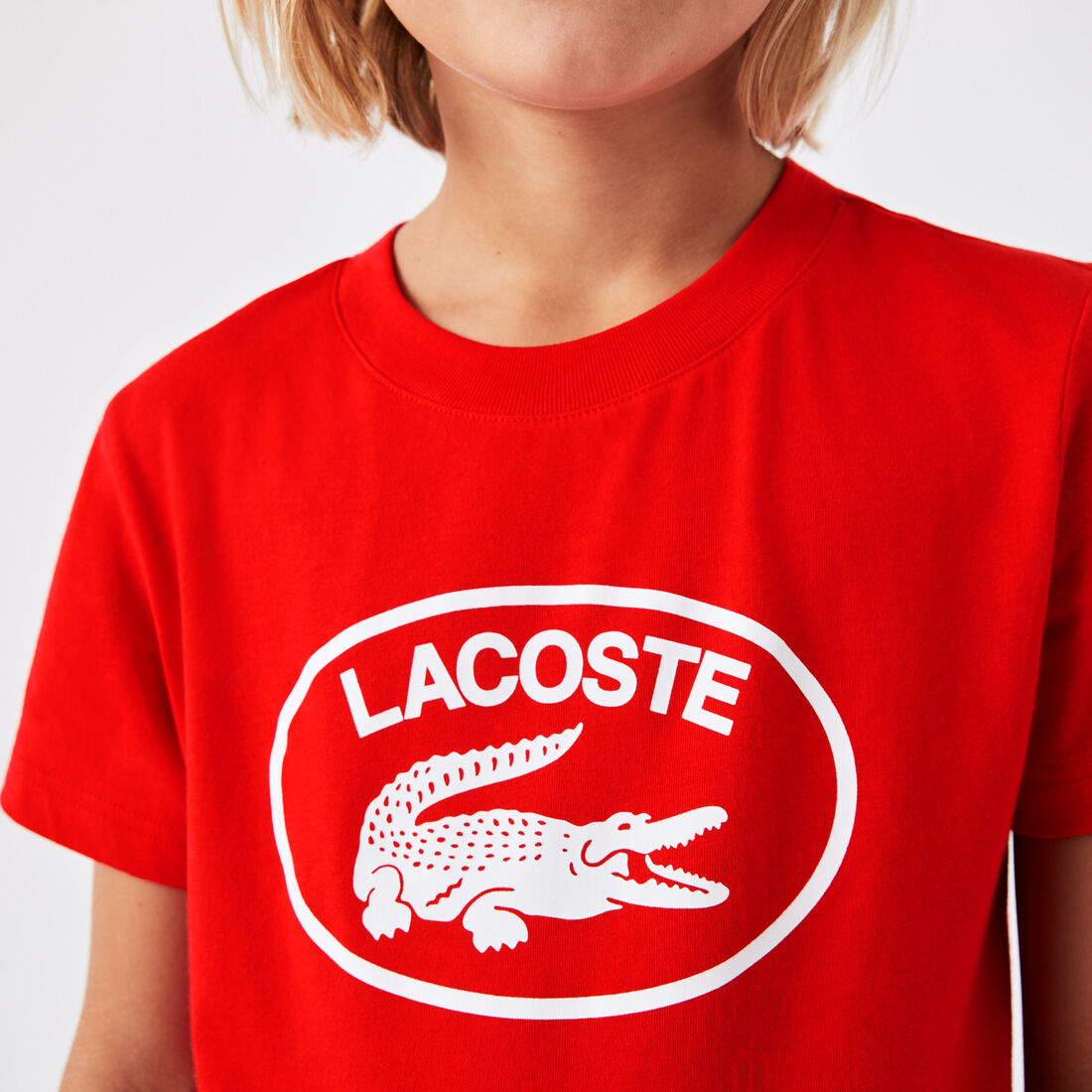 Kids' Lacoste Contrast Branded Cotton Jersey T-shirt Kids' Lacoste Contrast Branded Cotton Jersey T-shirt