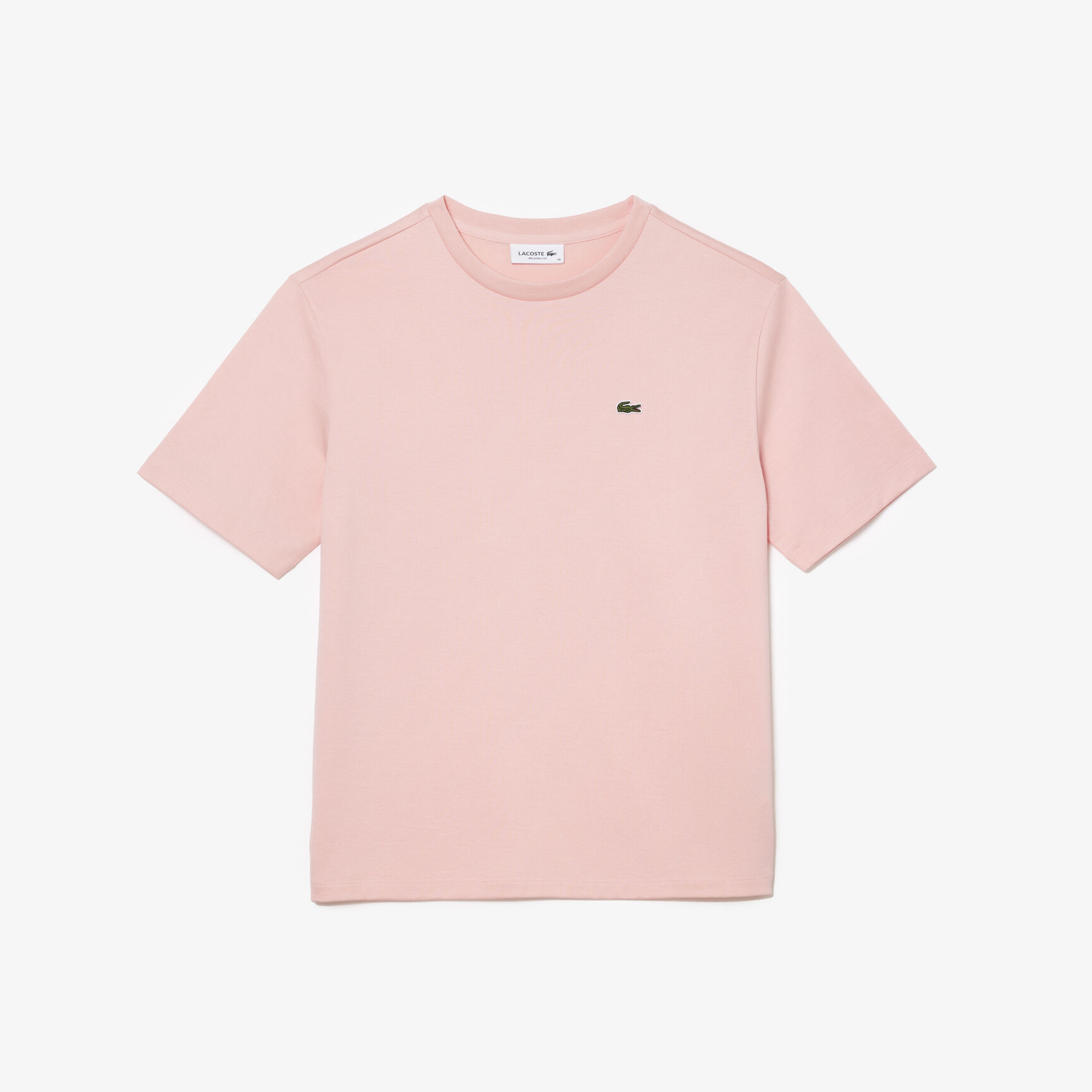 تي شيرت قطن بقصّة فضفاضة وفتحة رقبة على شكل حرف V&rlm; للنساء