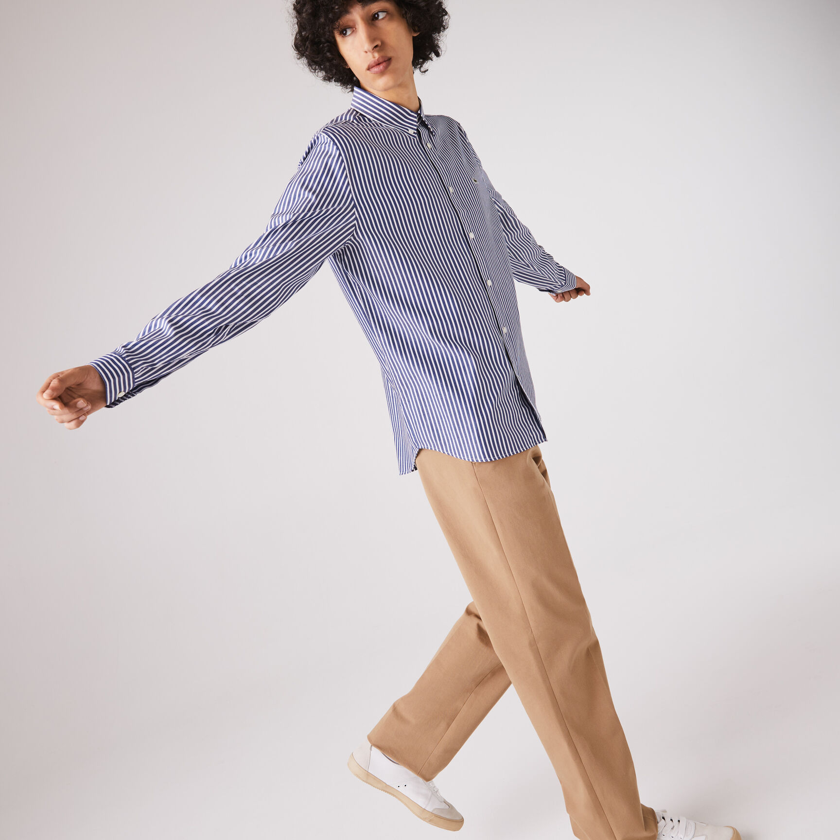 Men's Regular Fit Striped Cotton Shirt