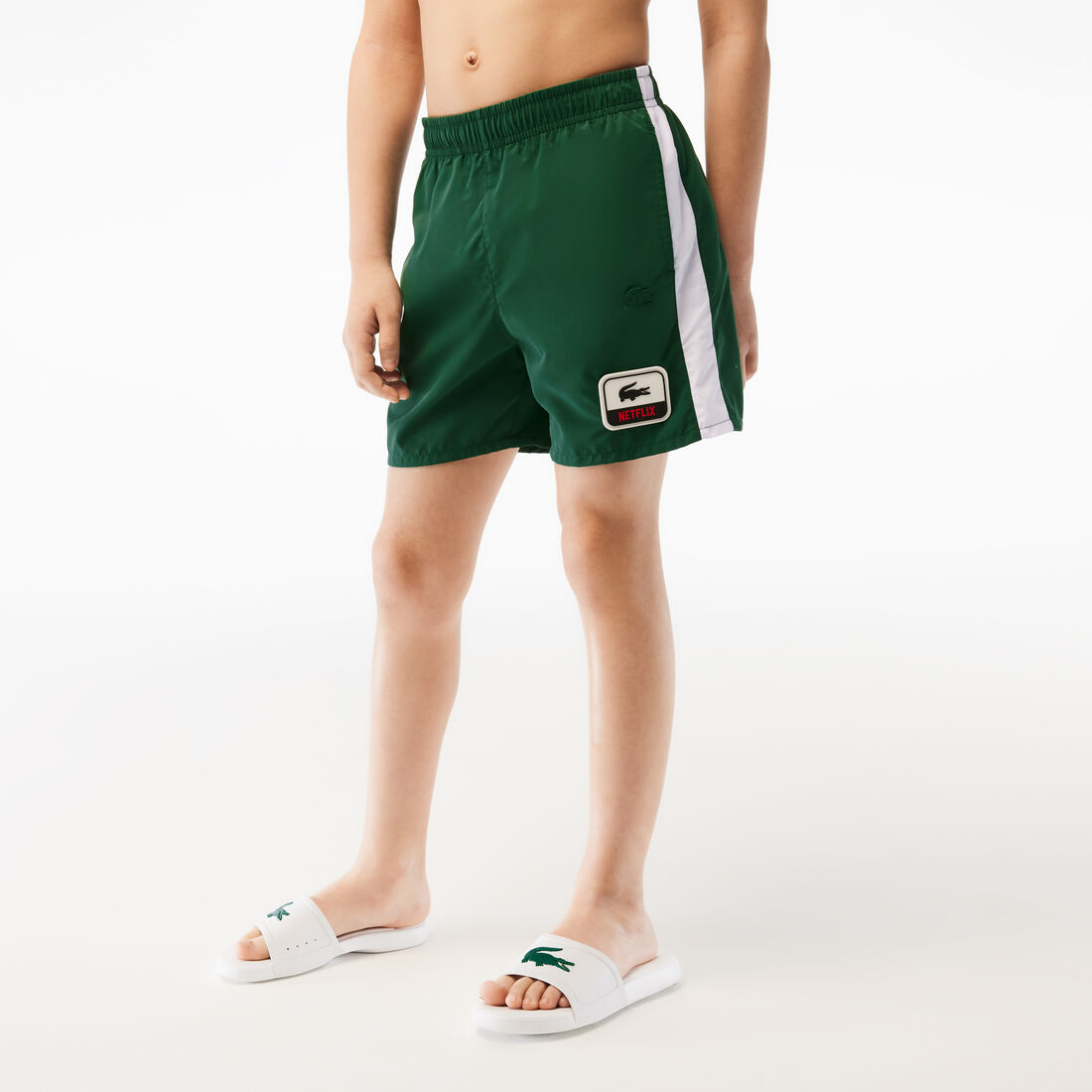Boy’s Lacoste x Netflix Contrast Badge Swim Trunks Boy’s Lacoste x Netflix Contrast Badge Swim Trunks