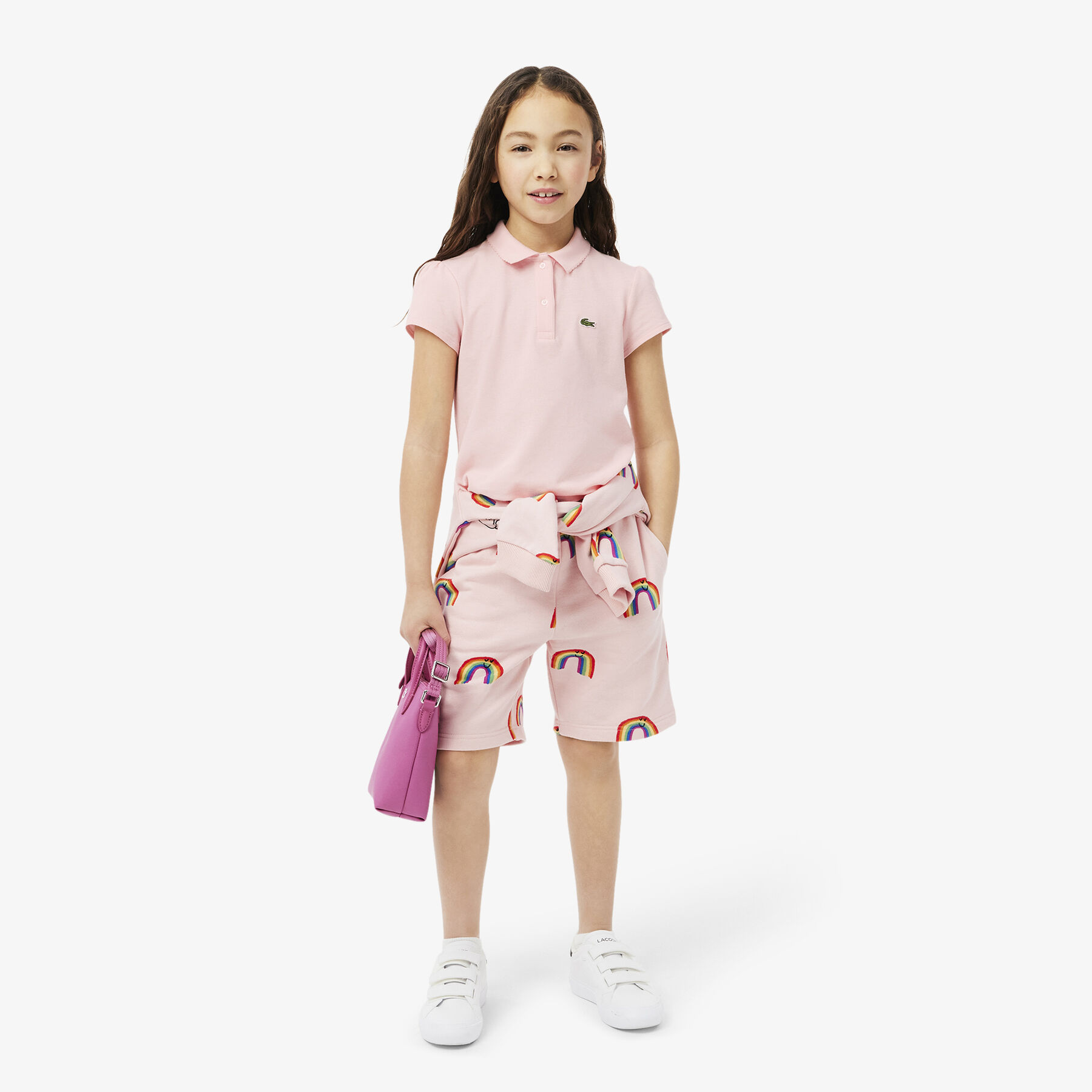 Scalloped Collar Mini Pique Polo Shirt lacoste scalloped collar mini pique polo shirt