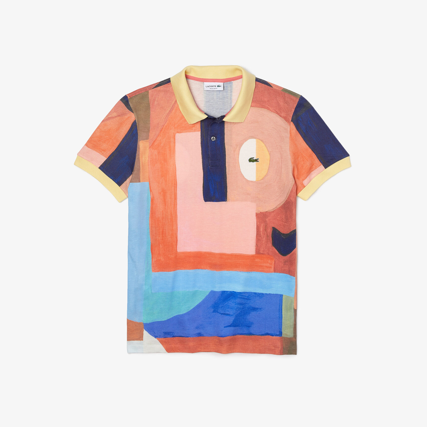Men’s Lacoste Regular Fit Paint Print Cotton Piqué Polo Men’s Lacoste Regular Fit Paint Print Cotton Piqué Polo