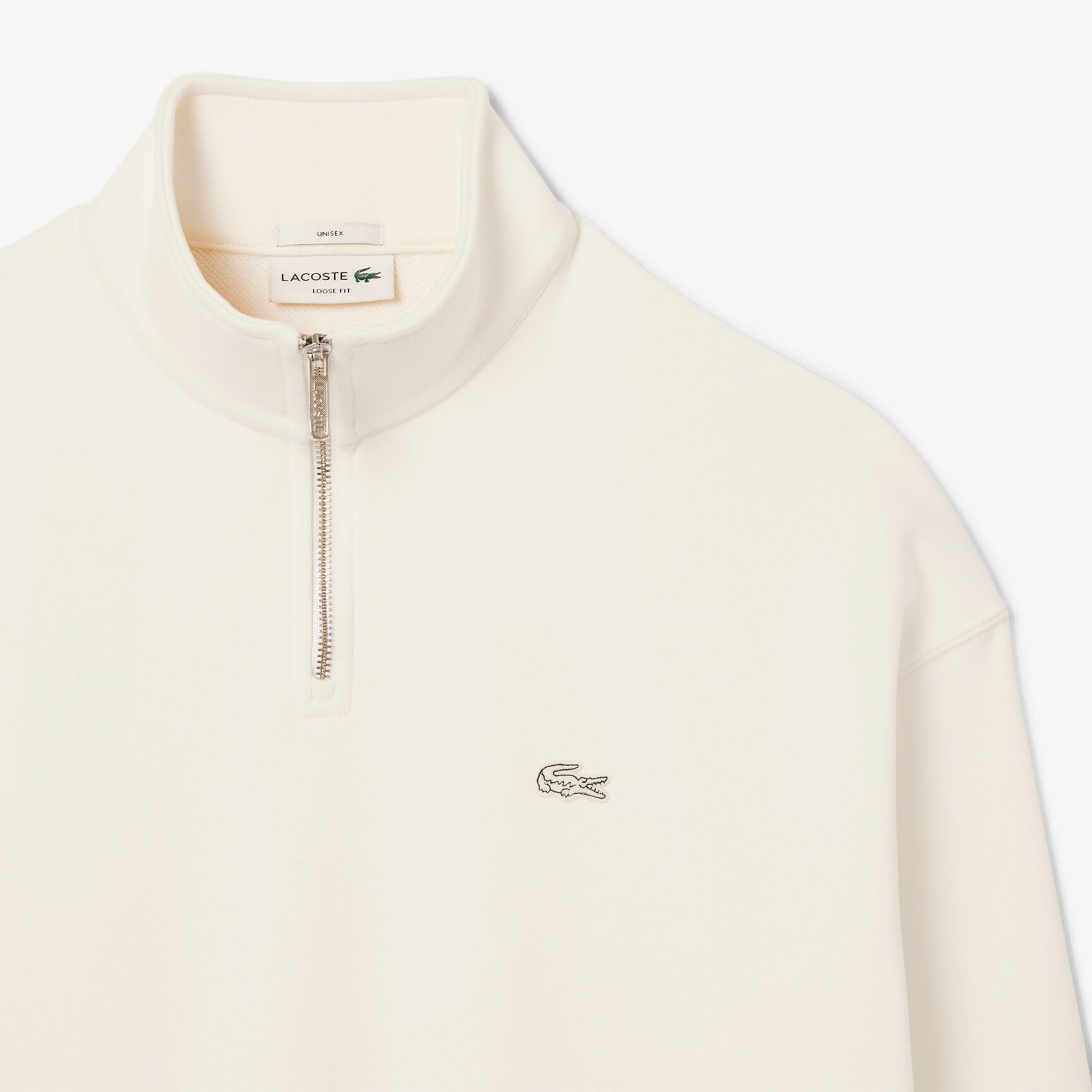 سويت شيرت من الصوف الثقيل بسحاب على الرقبة